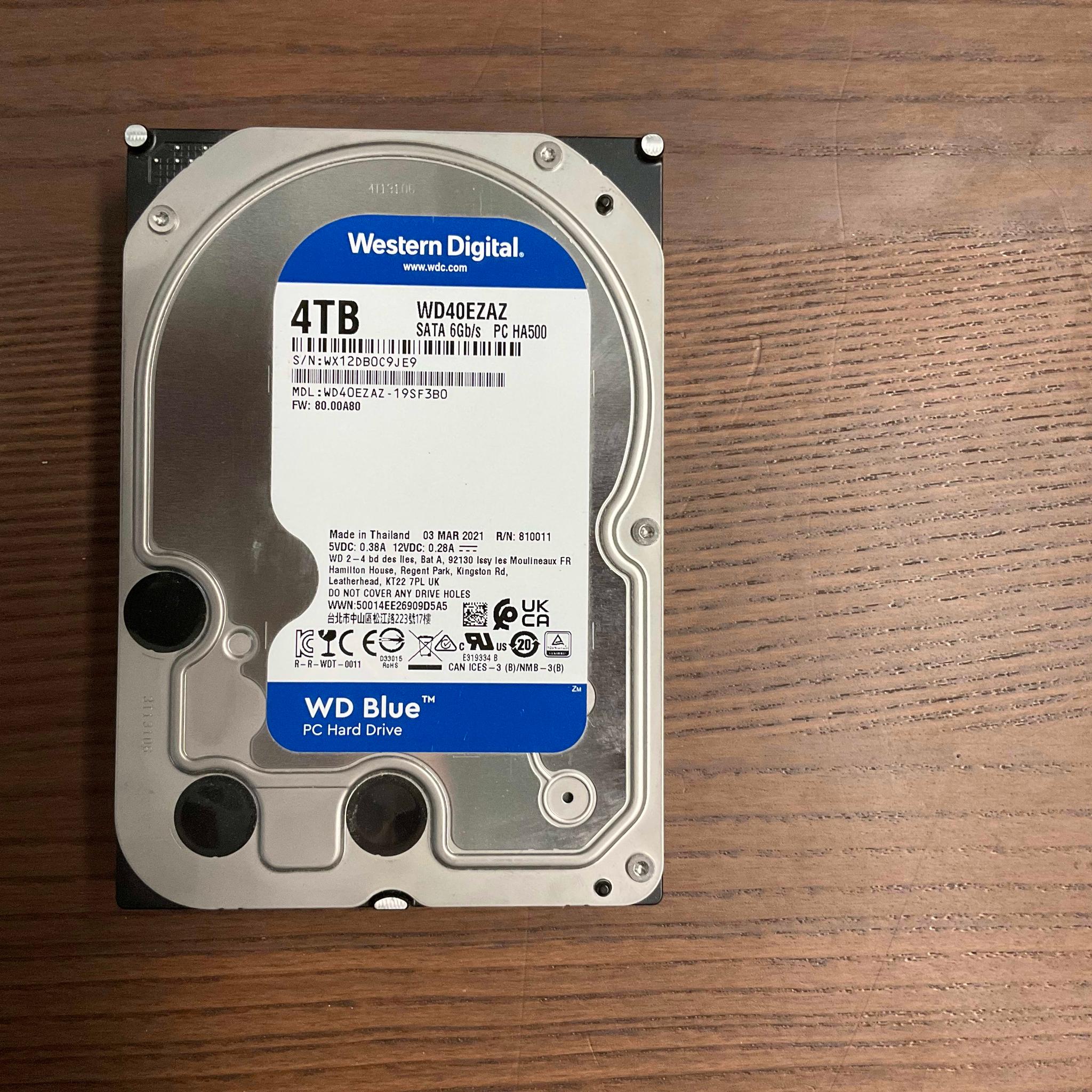 4TB WD Blue 3.5" HDD