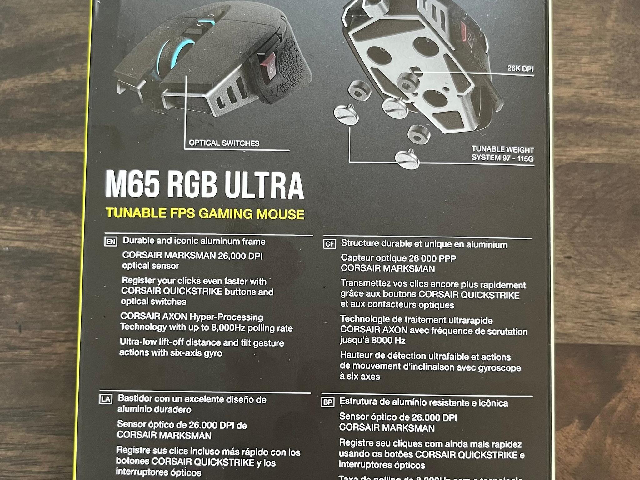 Corsair M65 RGB ULTRA Tunable FPS Gaming Mouse
