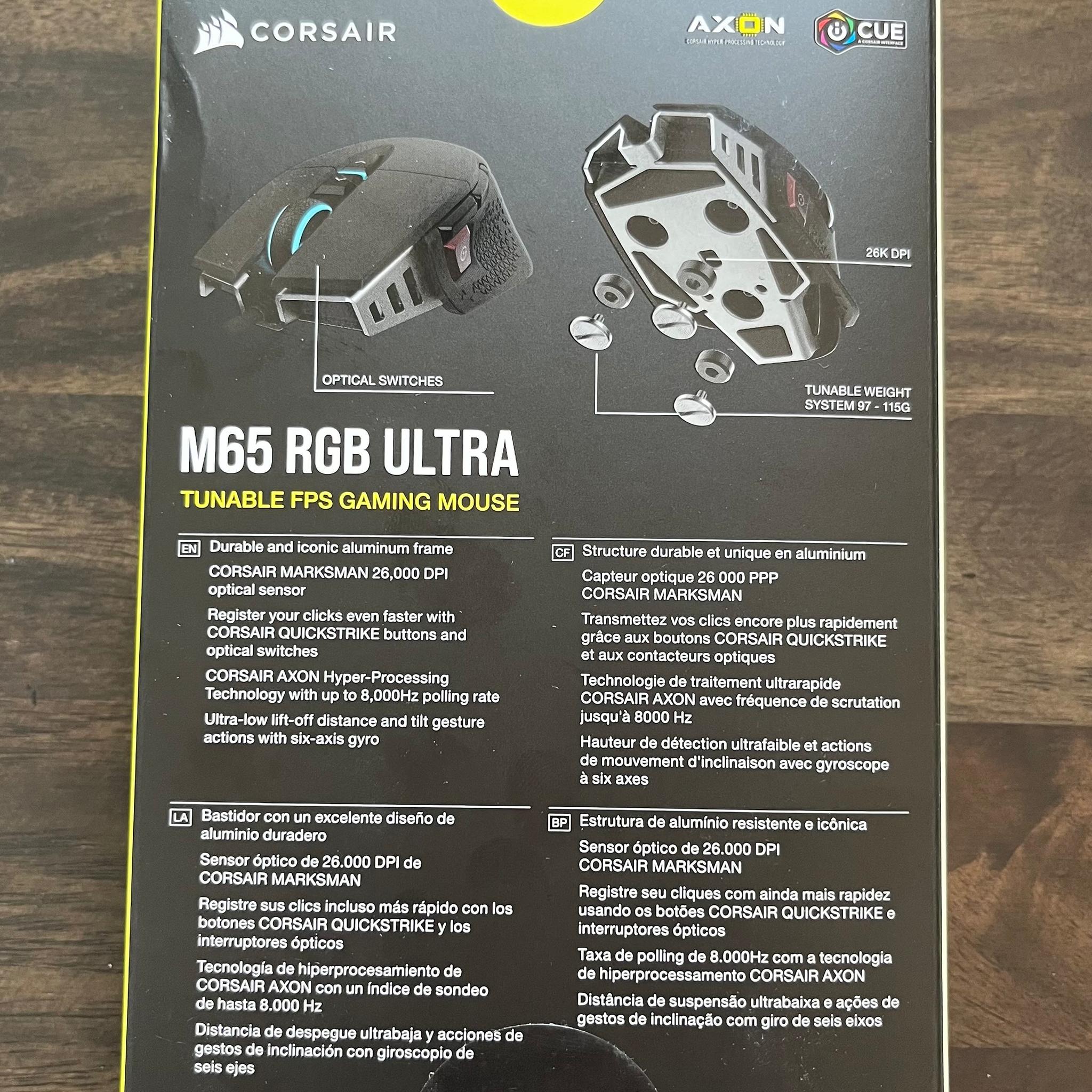 Corsair M65 RGB ULTRA Tunable FPS Gaming Mouse