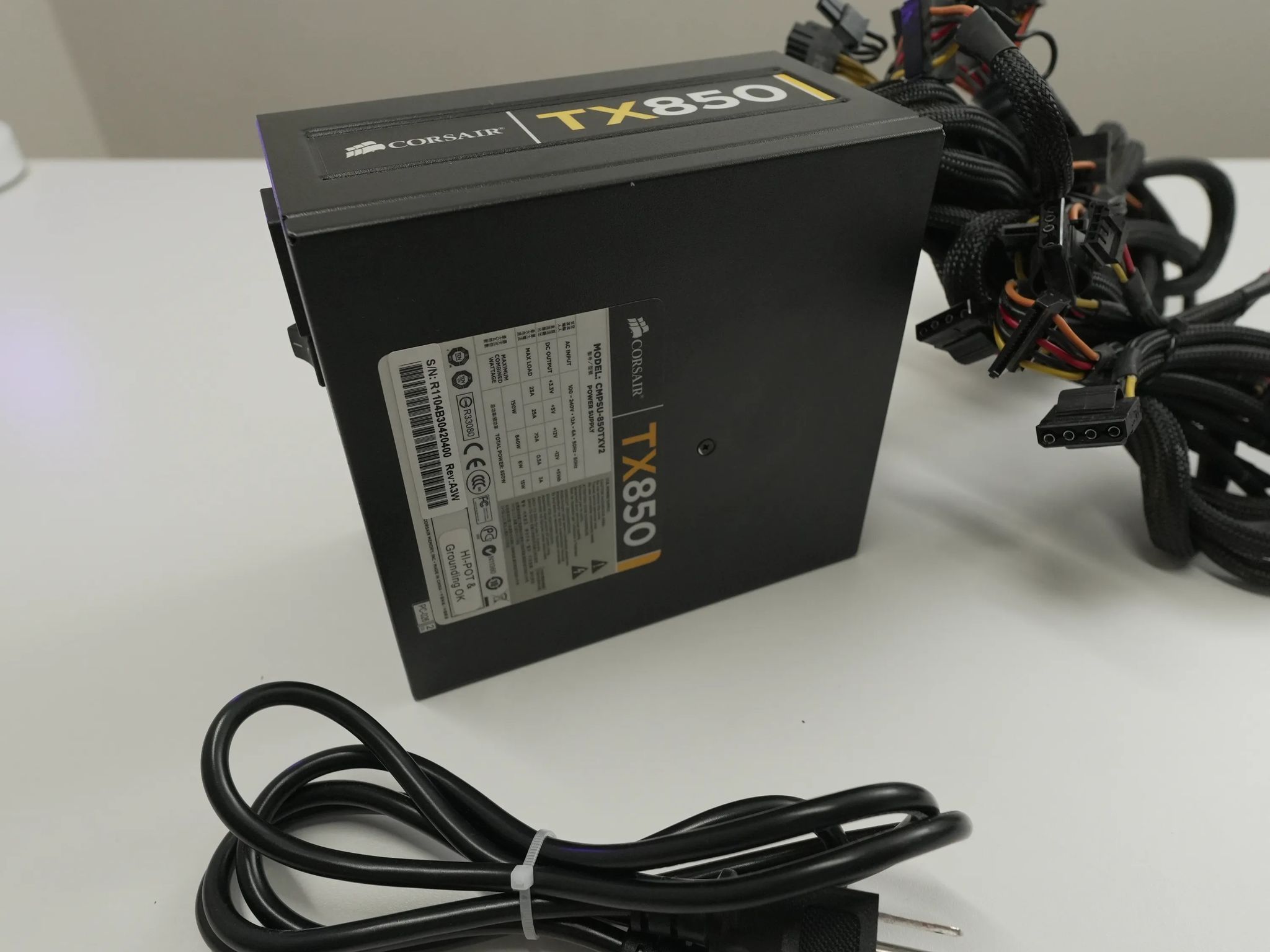 Corsair TX850 Power supply w/ power cord