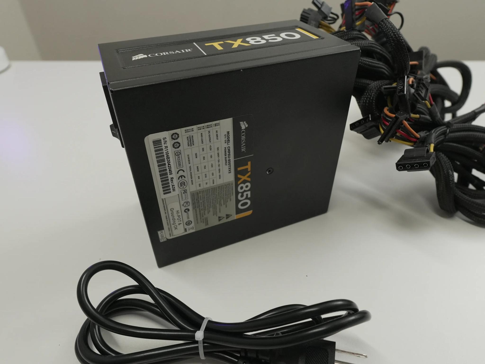 Corsair TX850 Power supply w/ power cord