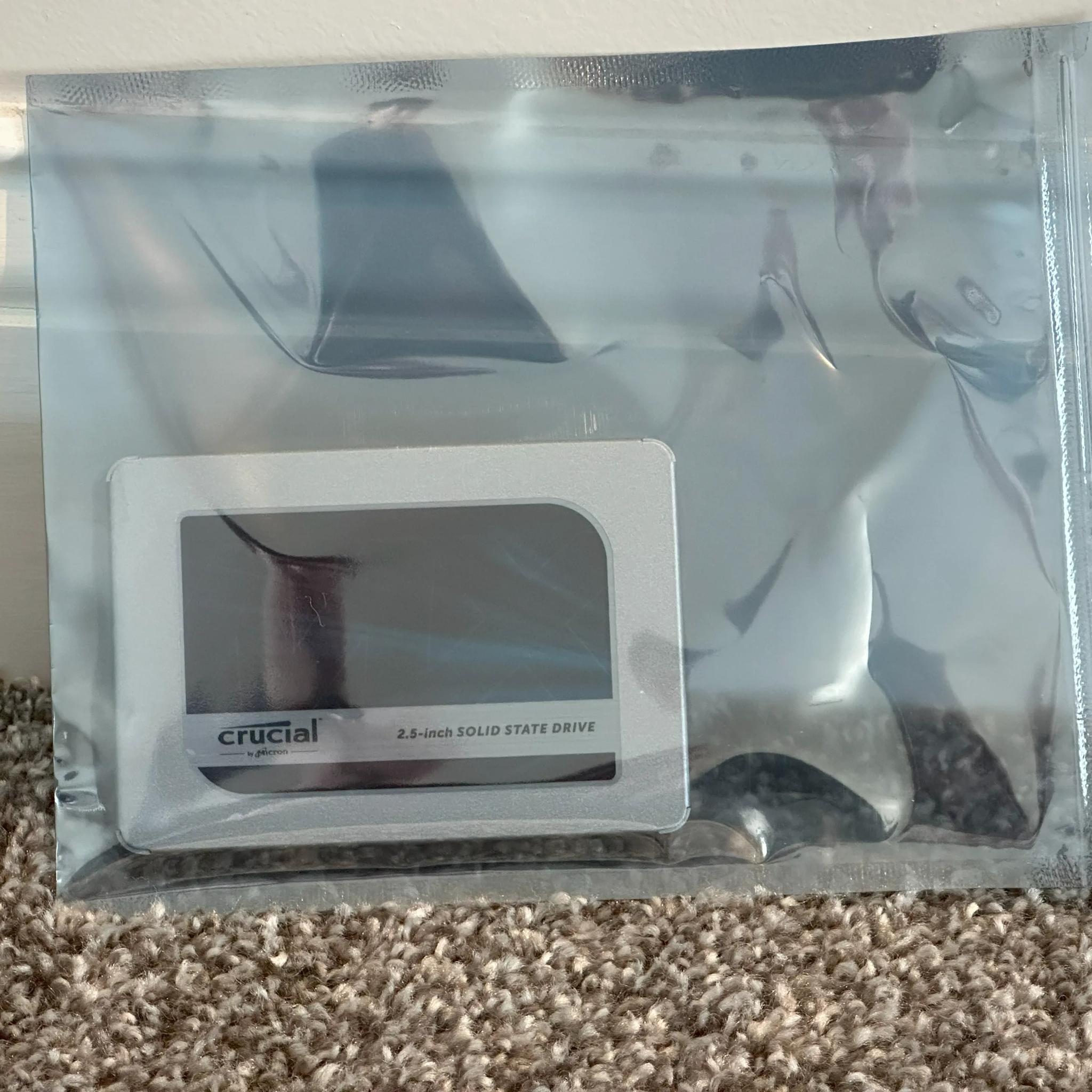 Two Crucial MX500 4TB 3D NAND SATA 2.5 Inch Internal SSD
