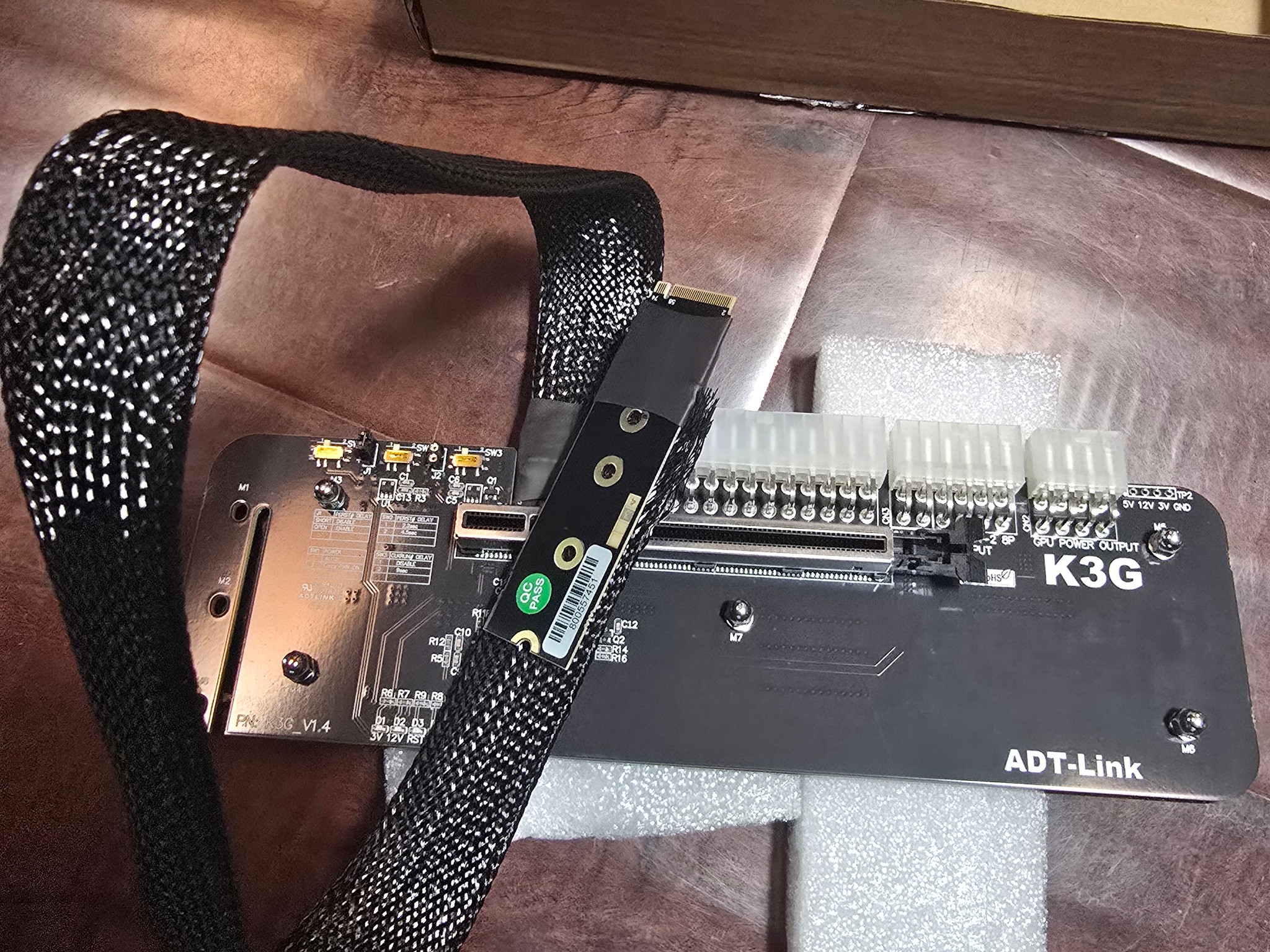 JMT M.2 M Key NVMe External Graphics Card Stand Bracket 64Gbs Full Speed PCIe 4.0 x4 Riser R43SG