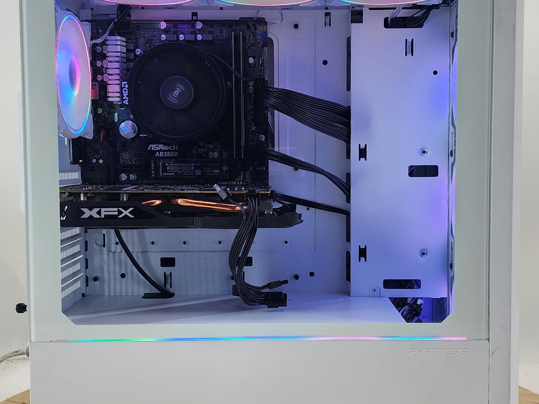 Gaming PC Ryzen 5 1600 8GB RAM 256GB SSD + 500GB HDD RX 470 8GB Win11 Computer