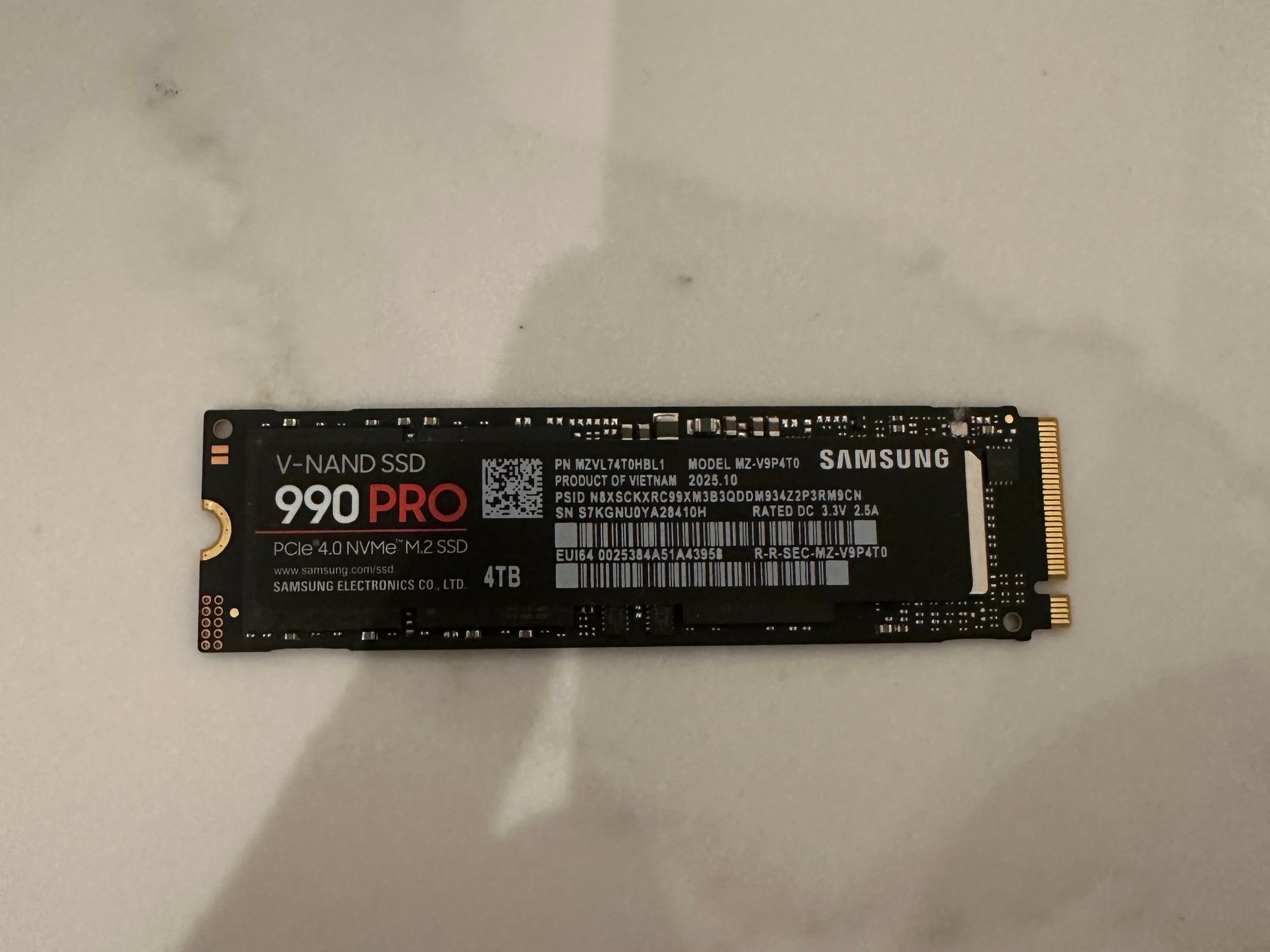 Samsung 990 PRO 4TB NVMe PCIe 4.0 M.2 SSD - Tested Working 98% Health