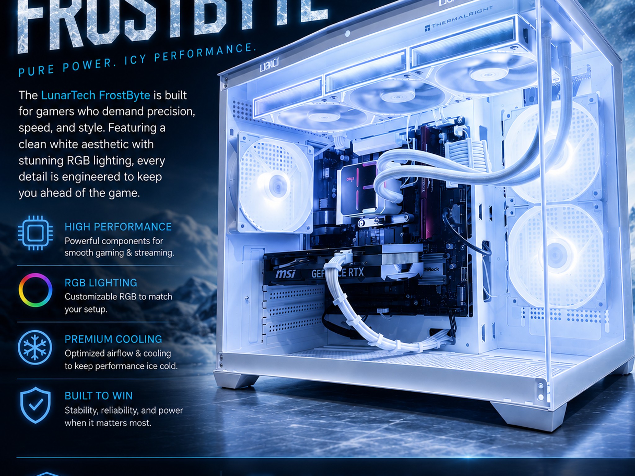 ❄️"FrostByte"❄️ | 1440p Gaming | i5 14600KF | RTX 4060 | 16GB DDR5 | 1TB SSD | Free ShIpping