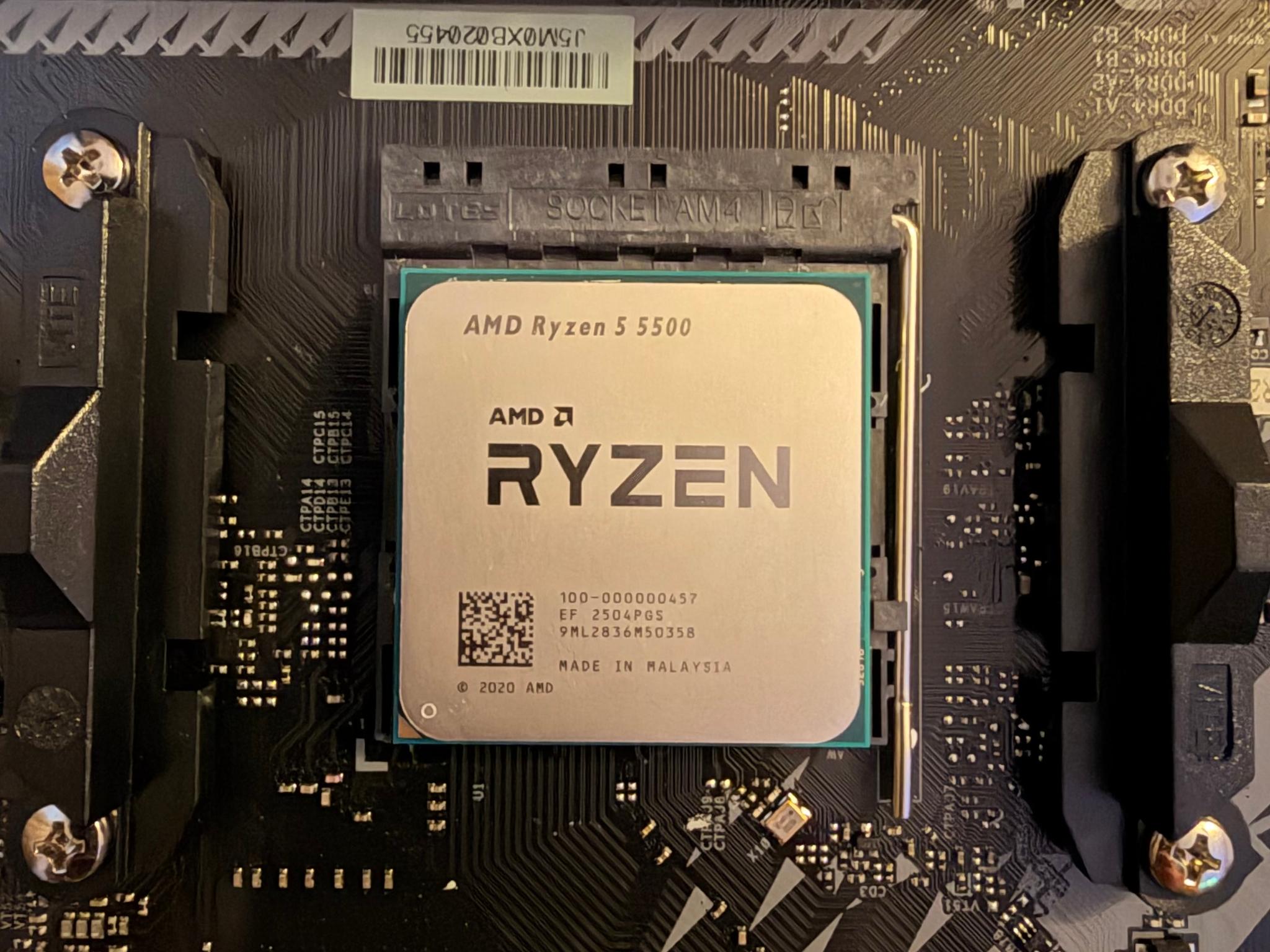 CPU + Mobo + RAM | AMD Ryzen 5 5500, ASRock B550 Phantom Gaming 4, 16GB DDR4, AMD Wraith Stealth