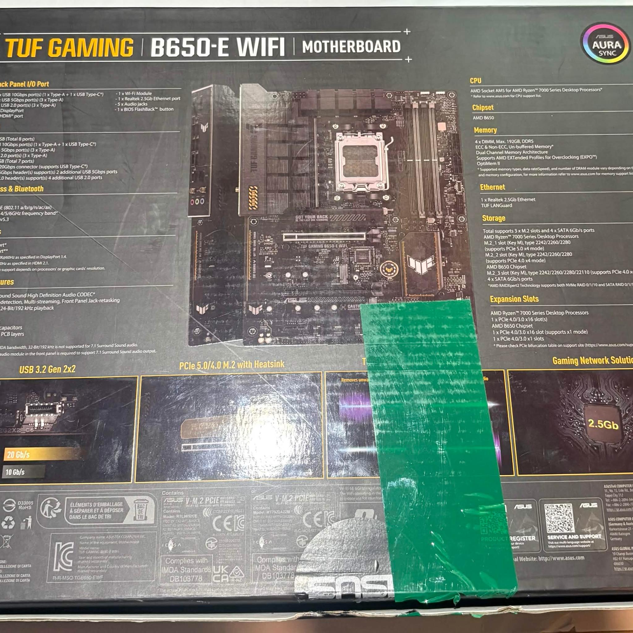 ASUS TUF Gaming B650-E WiFi AM5 DDR5 ATX Motherboard
