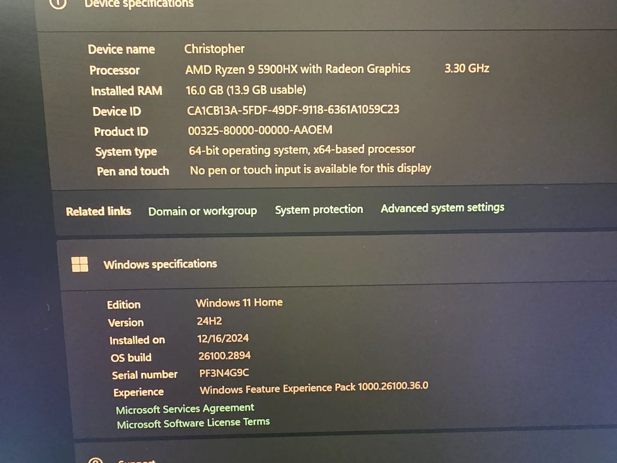Lenovo Legion 7 RTX 3080, 16 inch, Ryzen 9, 1TB SSD