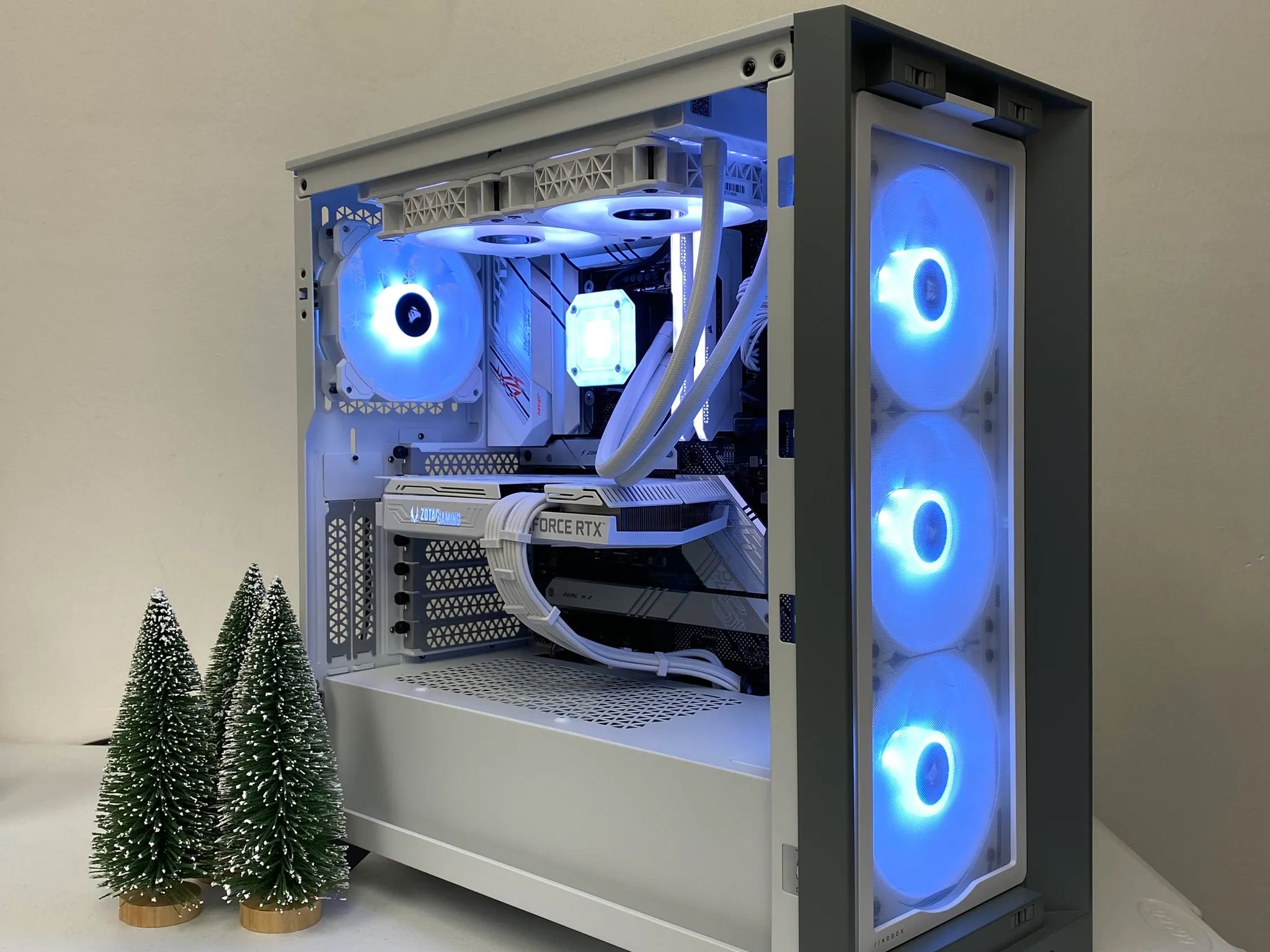 **🎄🚀 Tech FrostBite - Xmas Mode 🚀🎄- i5-13600K-32GB-RTX3060 White** Upgraded 13th Gen + Power Supply