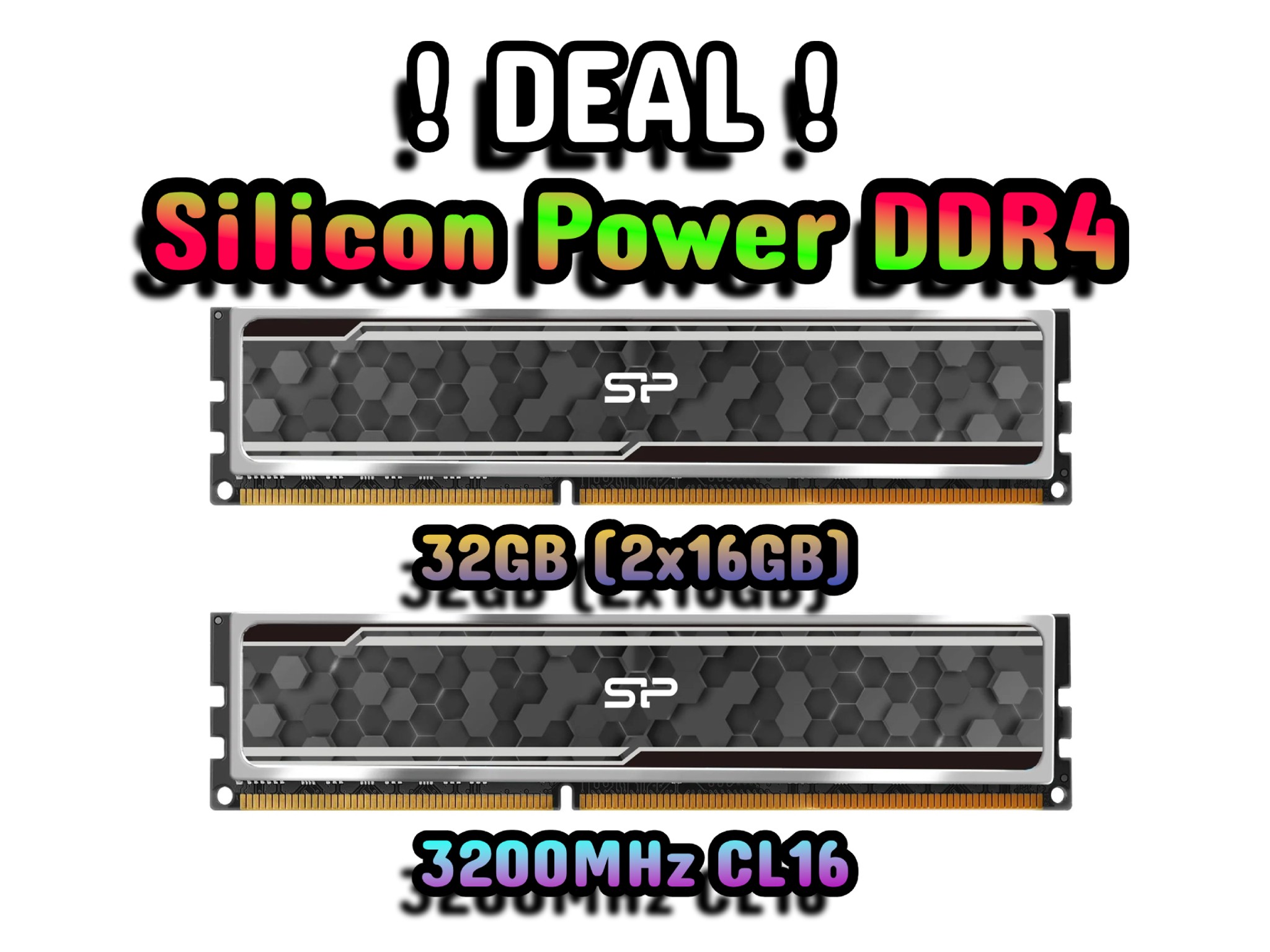Silicon Power 32GB (2x16GB) DDR4 3200 CL16 RAM