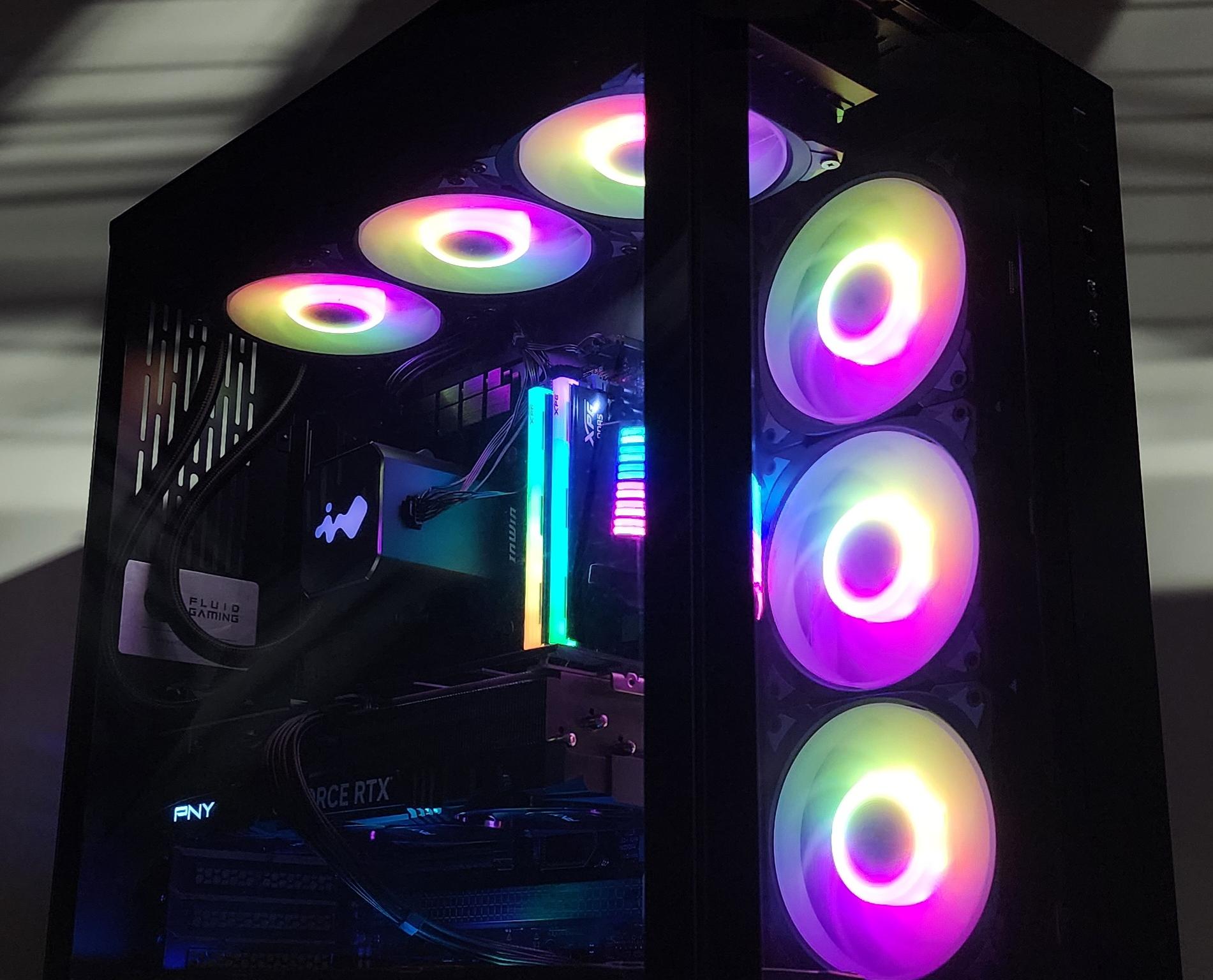 Gaming PC Ryzen 7 9850X3D 32GB RAM 2TB SSD RTX 4070 Ti SUPER 16GB Win11 Computer