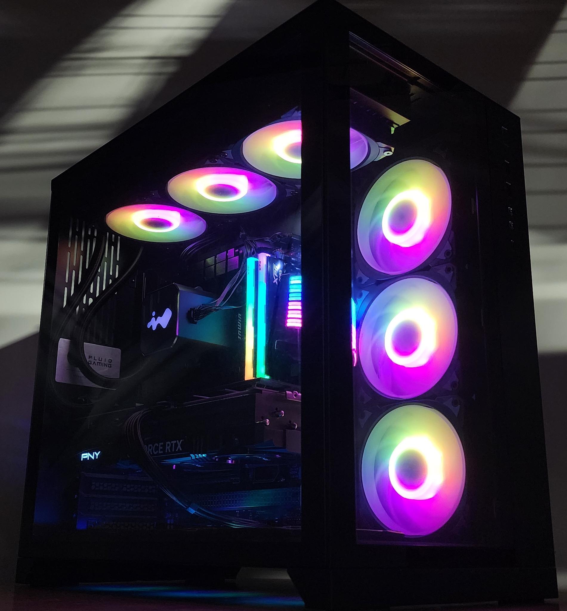 Gaming PC Ryzen 7 9850X3D 32GB RAM 2TB SSD RTX 4070 Ti SUPER 16GB Win11 Computer