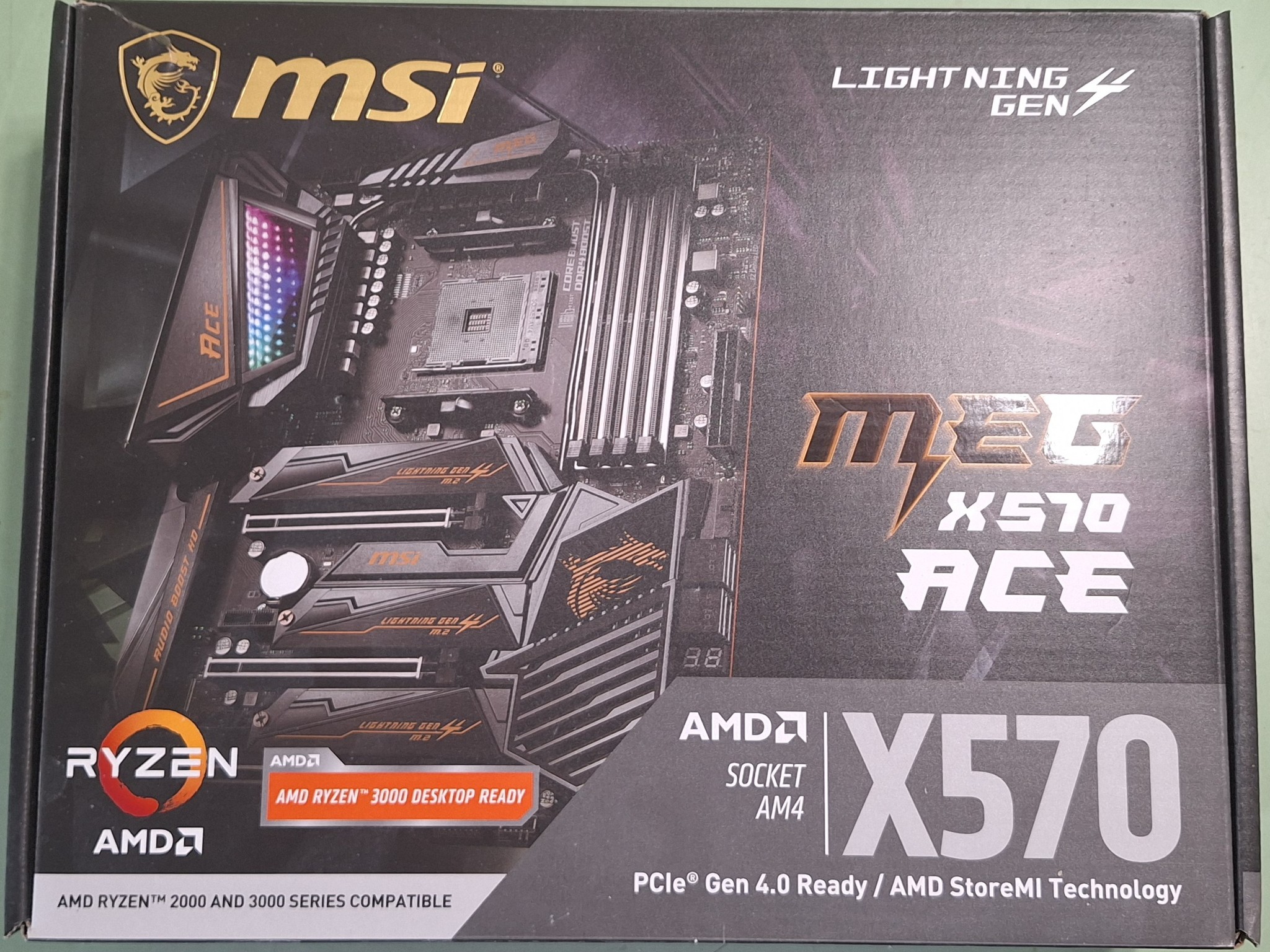 MSI MEG X570 ACE Motherboard with 16 gigs of DDR4 Ram