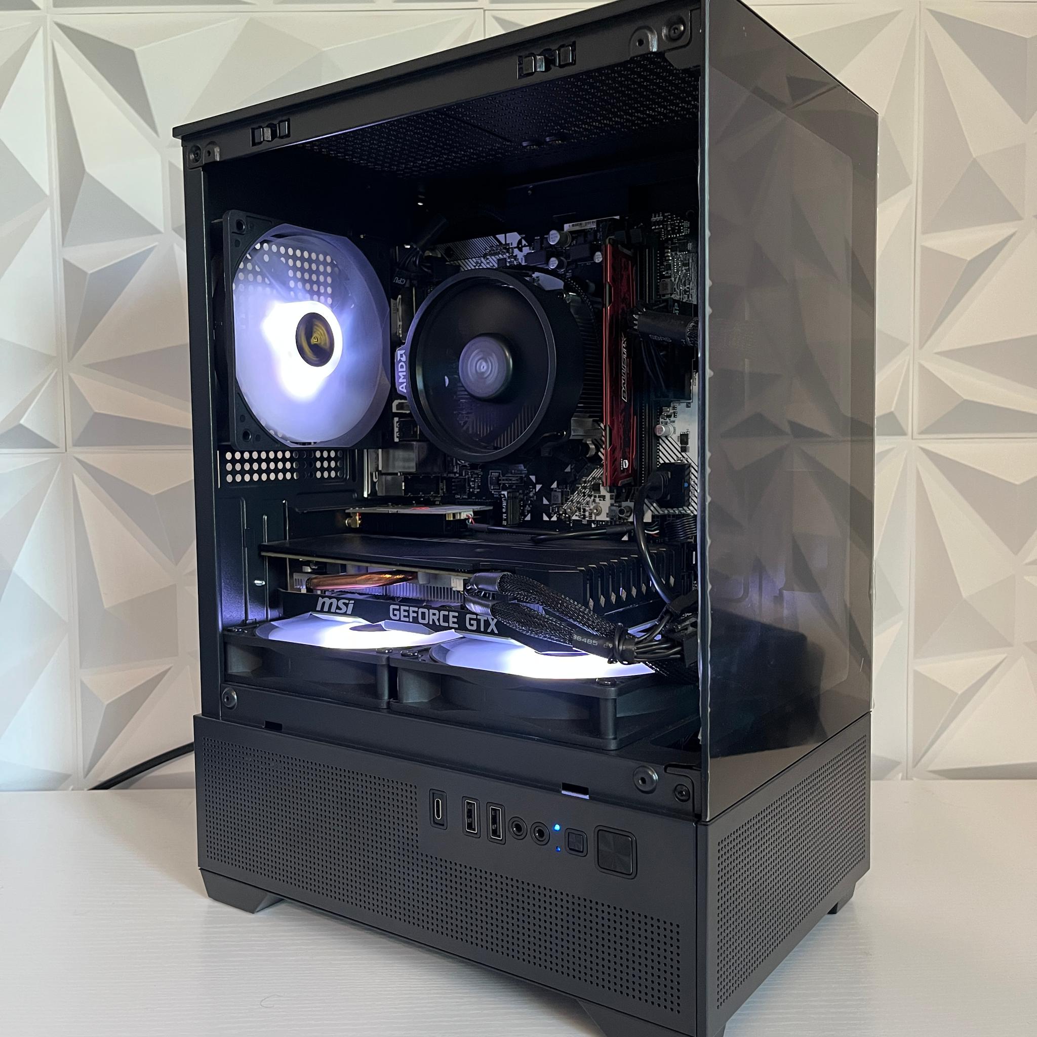 GTX 1660 6GB, Ryzen 5 2600, 8GB RAM | Black RGB Gaming Computer/PC