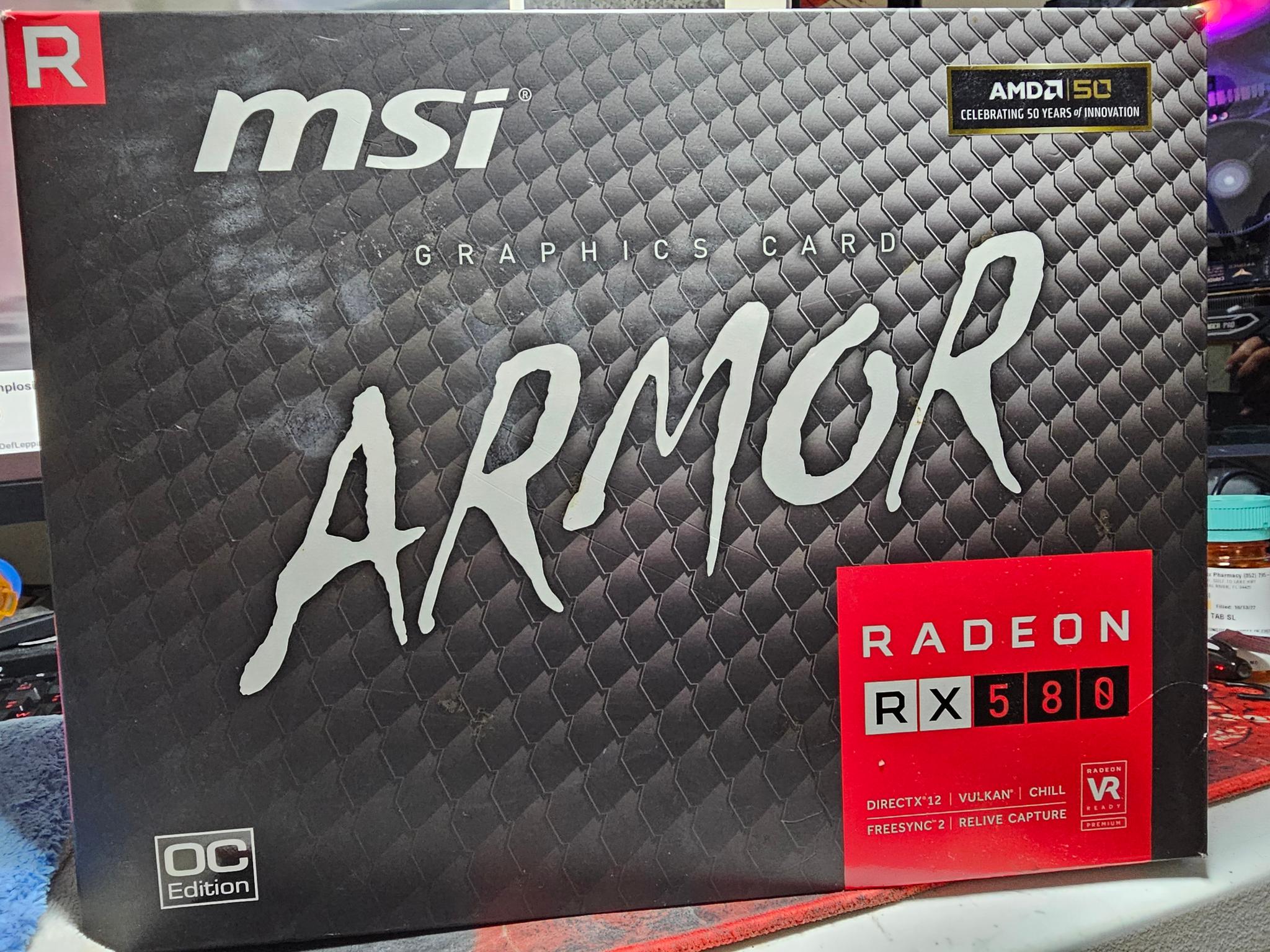 MSI ARMOR RX 580 8gb OC Edition