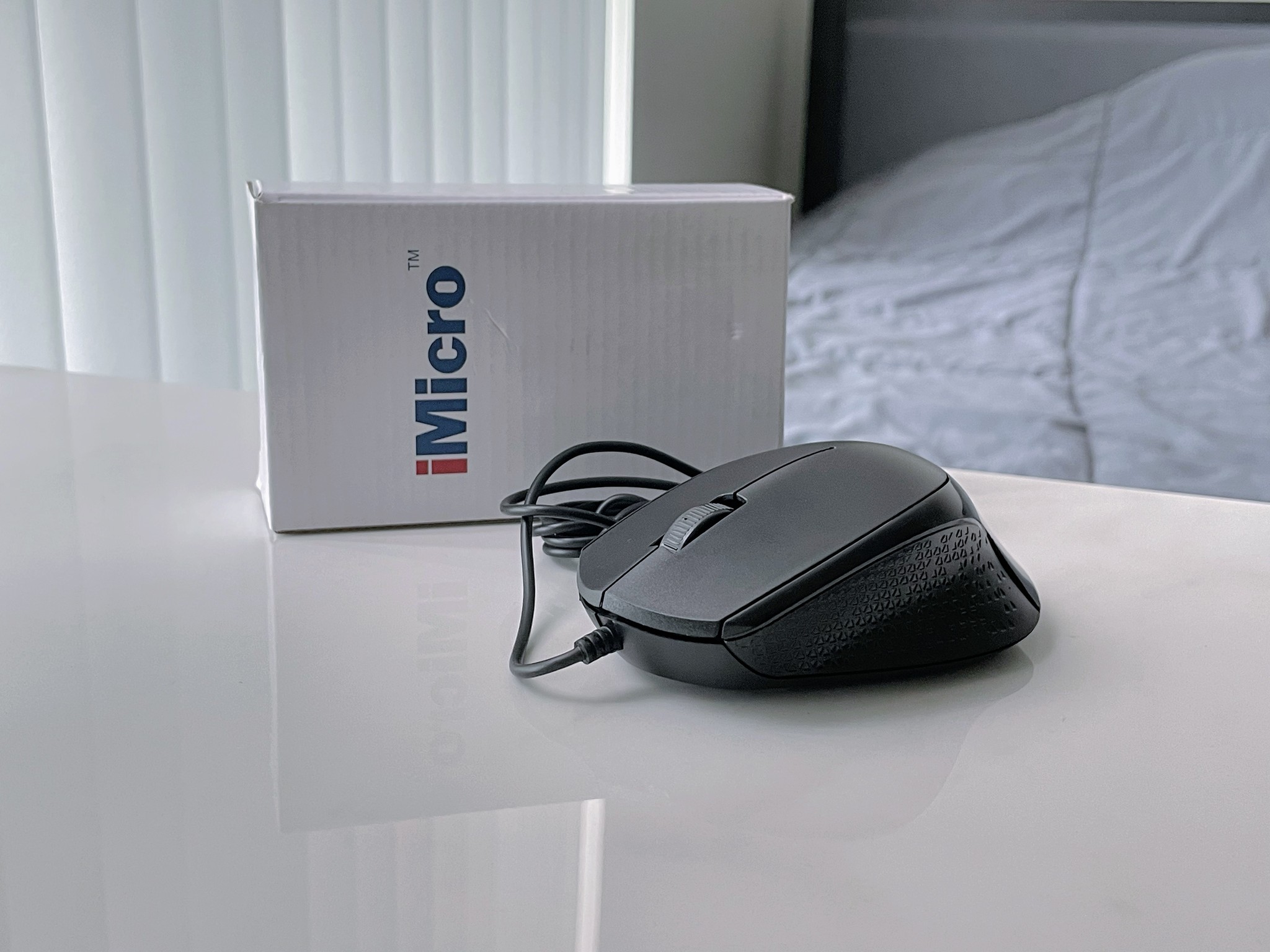 iMicro Wired USB Optimical Mouse - Black