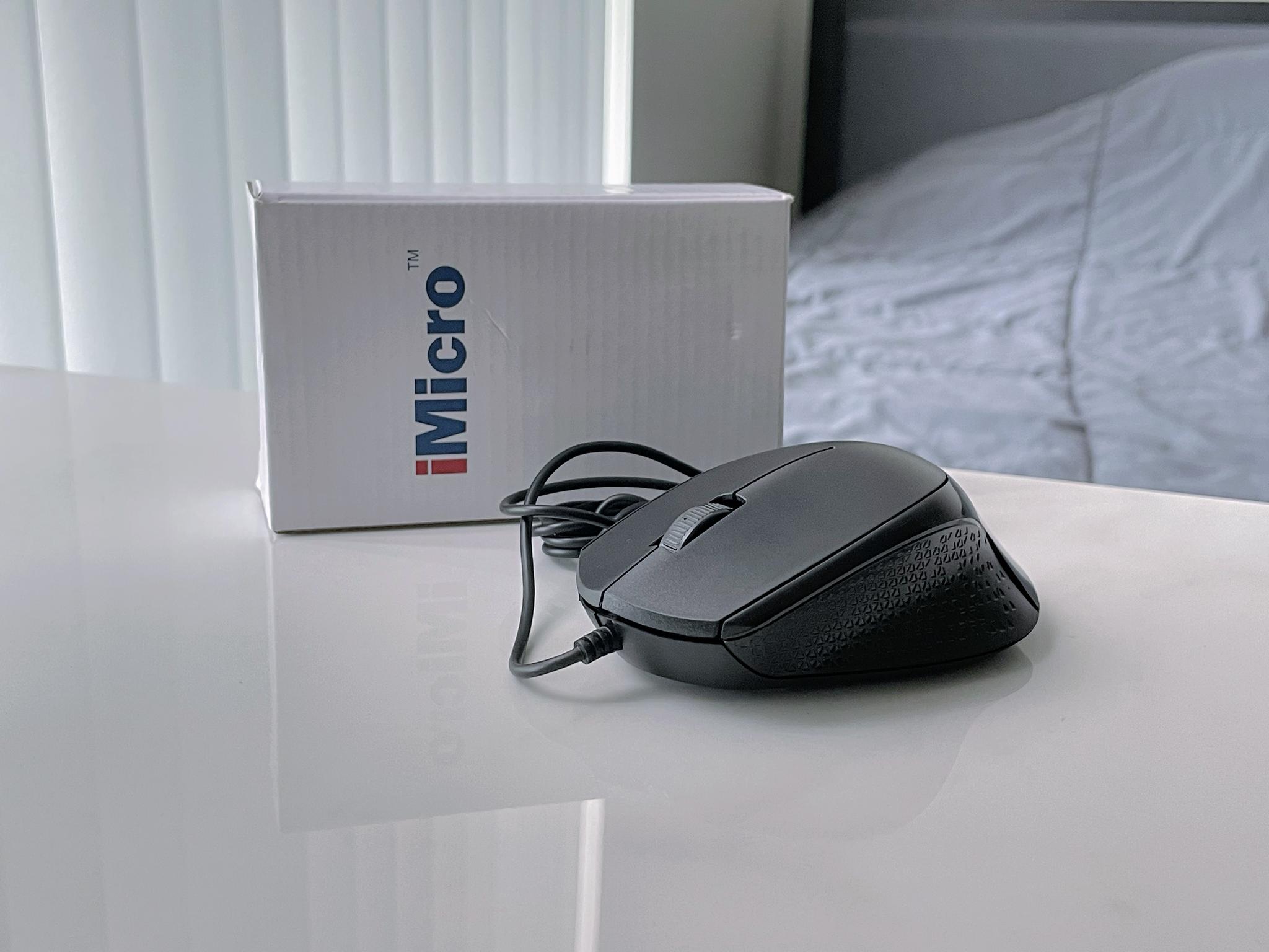 iMicro Wired USB Optimical Mouse - Black