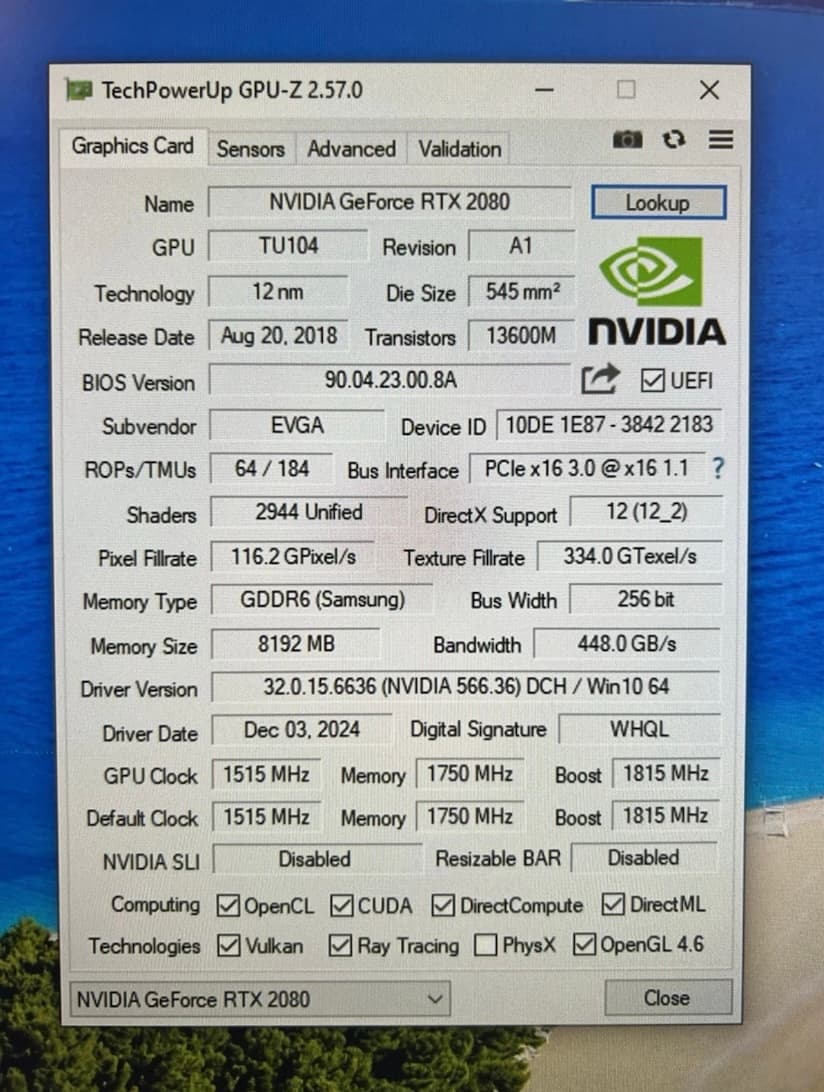 EVGA XC GAMING GeForce RTX 2080