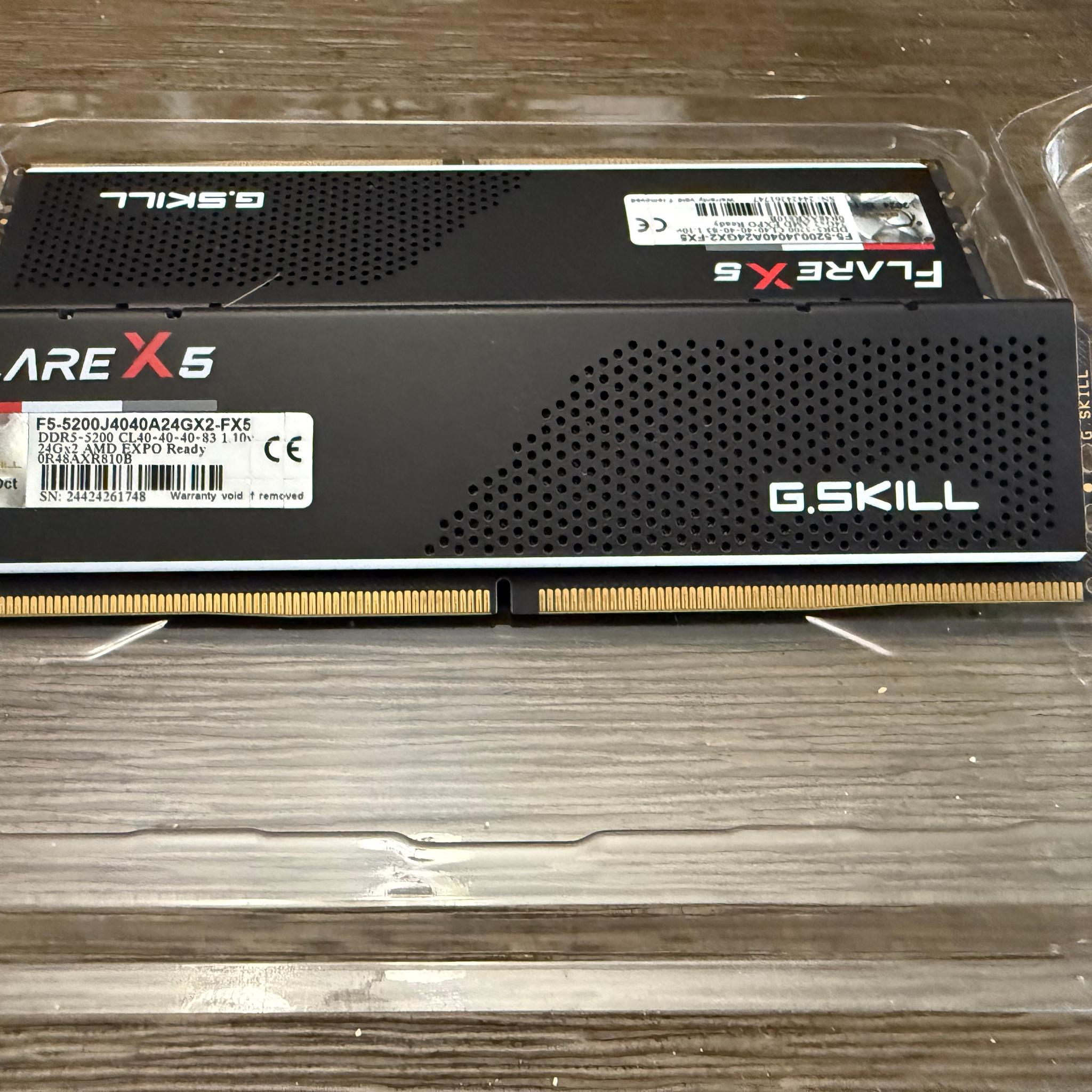 G.SKILL Flare X5 Series DDR5 RAM (AMD EXPO) 48GB (2x24GB) 5200MT/s