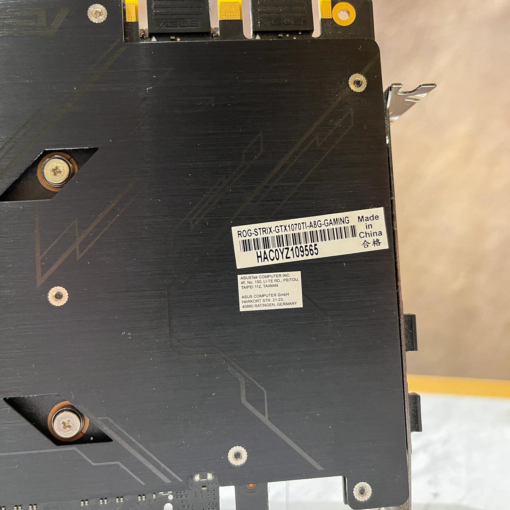 Used ASUS ROG 1070 Ti 8GB GPU