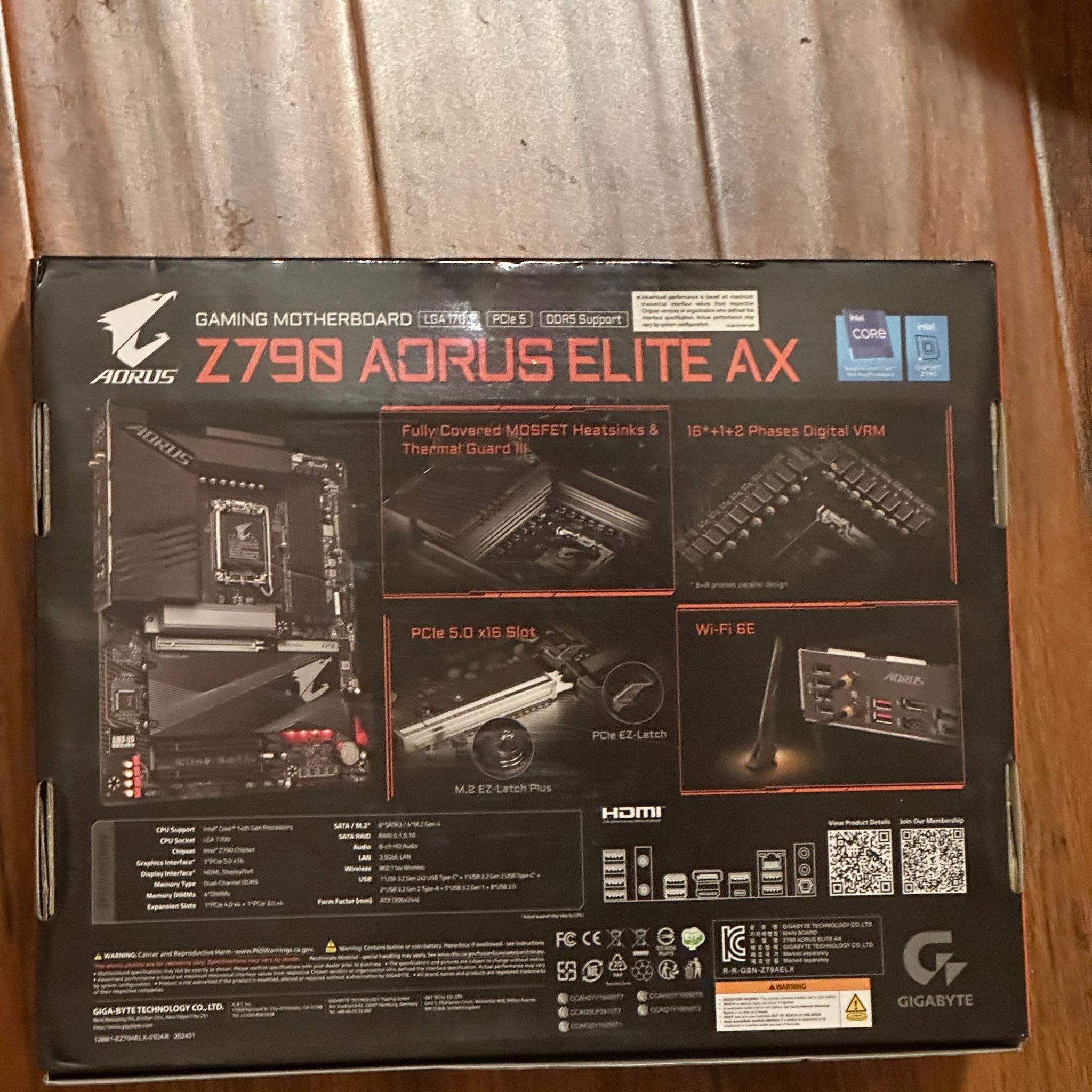 Z790 Gigabyte Aorus Elite AX