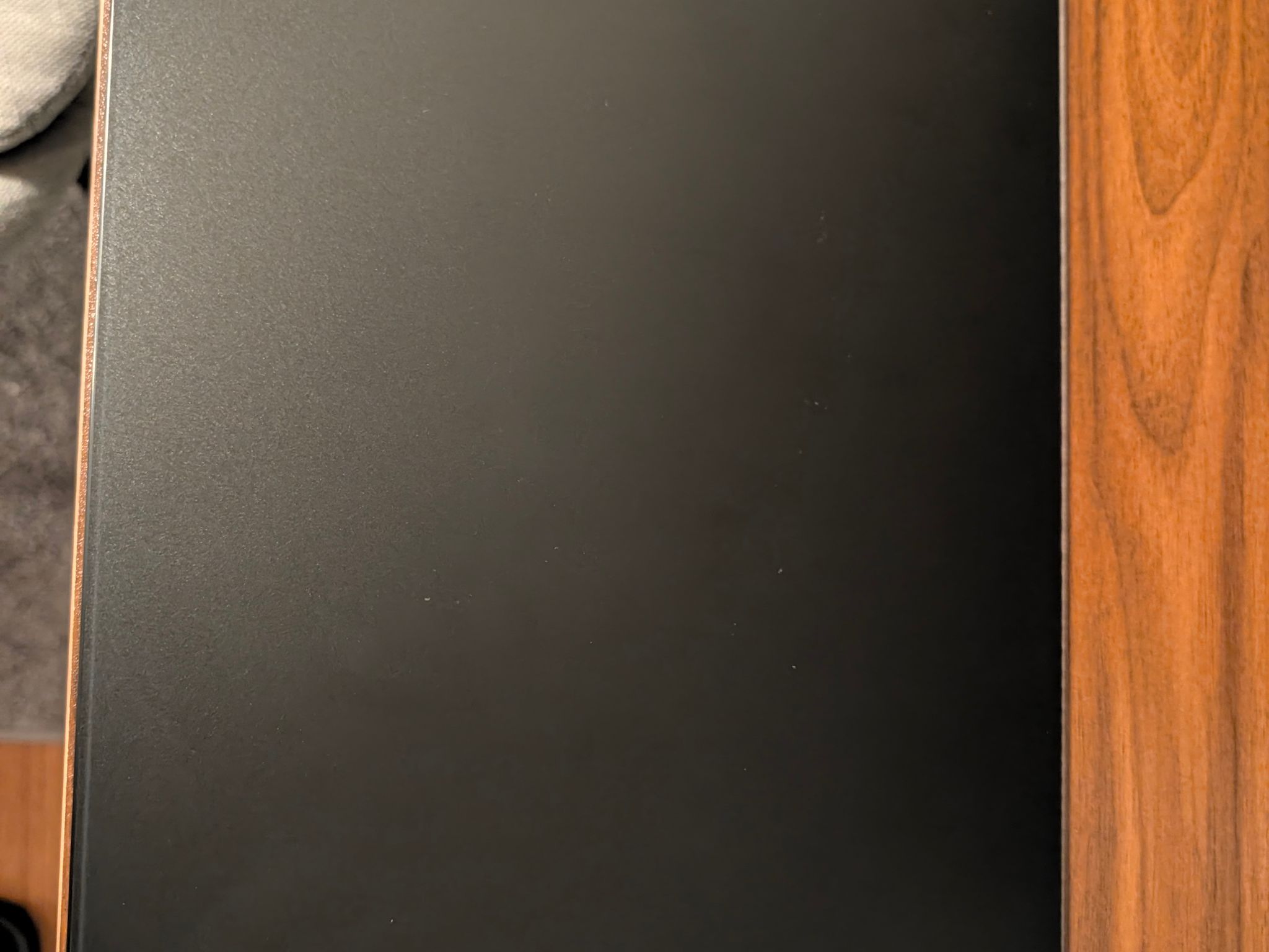 Matte black glass gaming mouse pad 13.7x9.8in (like new)