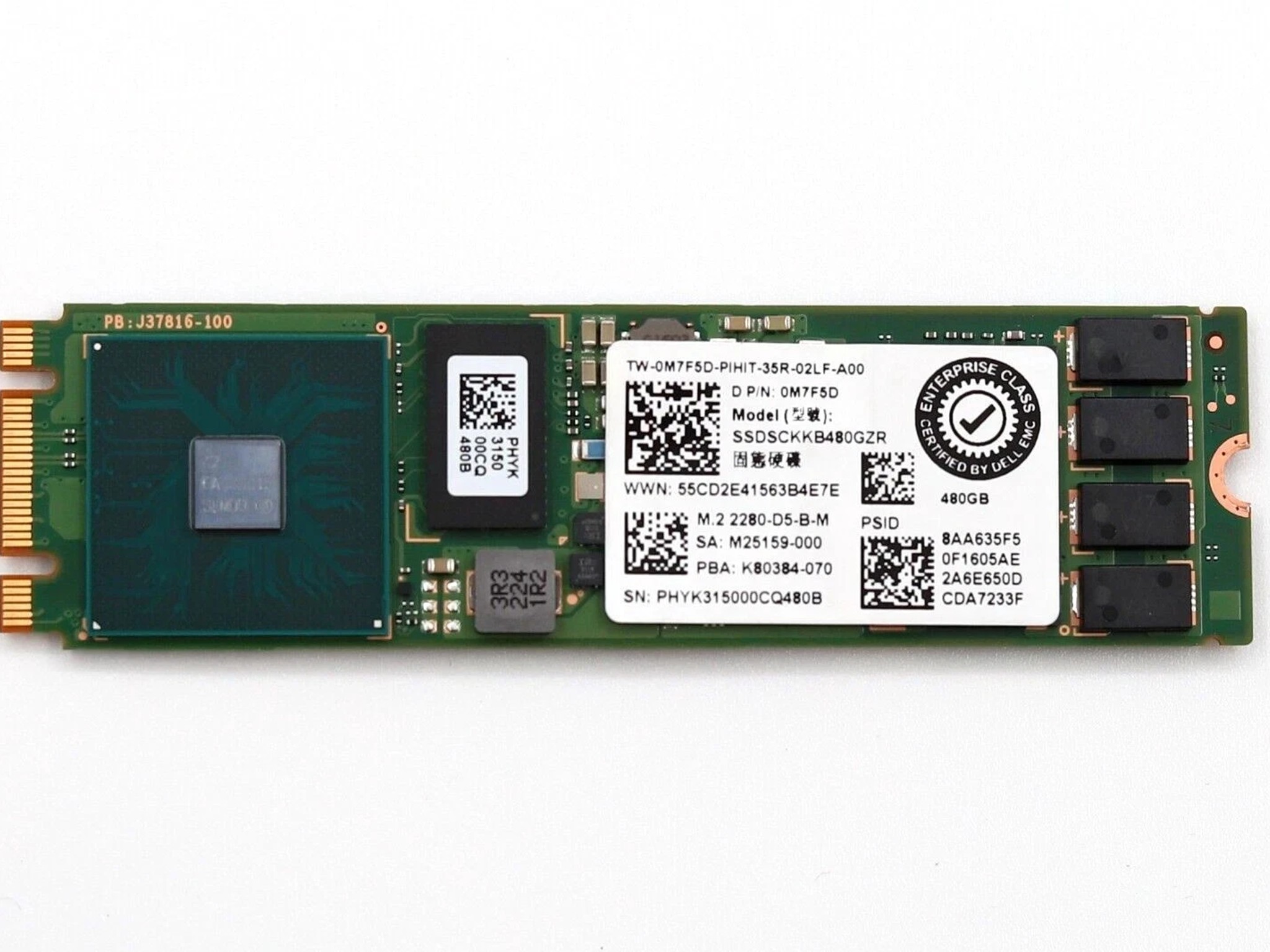 Dell PowerEdge R650/R750 M.2 BOSS-S2 Carrier 08C9R + (2) Dell 0M7F5D 480GB SATA