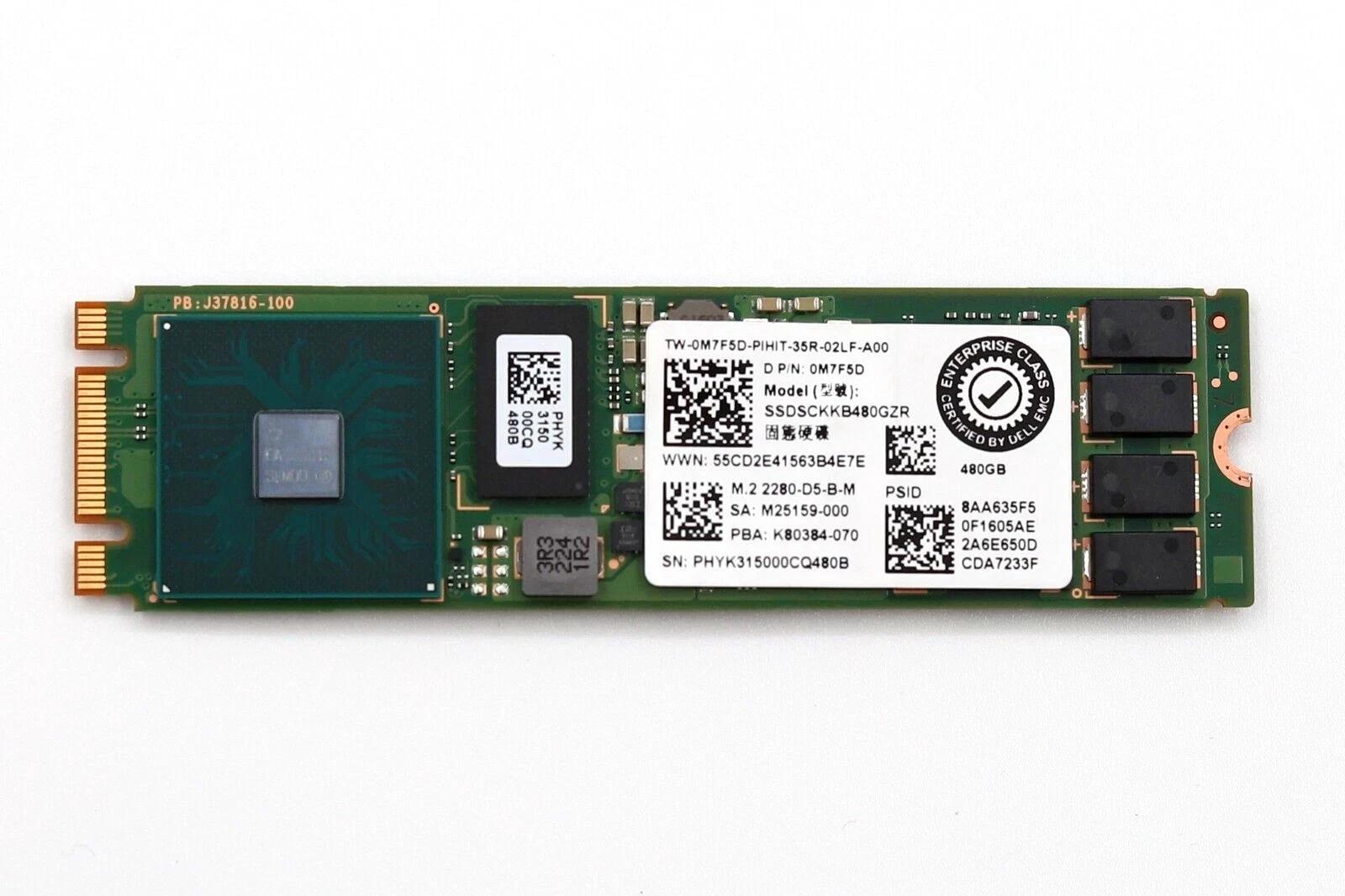 Dell PowerEdge R650/R750 M.2 BOSS-S2 Carrier 08C9R + (2) Dell 0M7F5D 480GB SATA