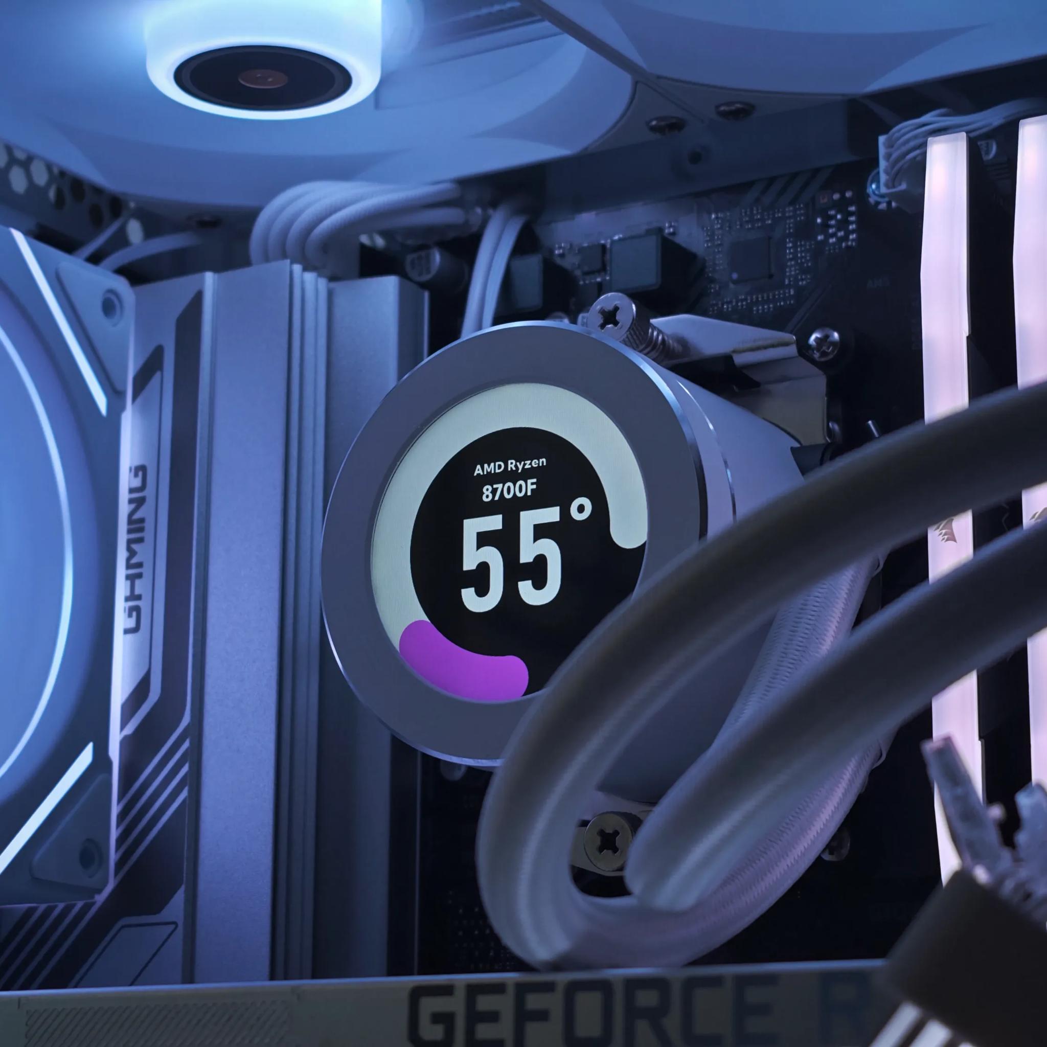 RTX 3080, Ryzen 7 7800X3D, 32GB DDR5, Customizable 2.1" LCD | 1440P/4K Gaming PC