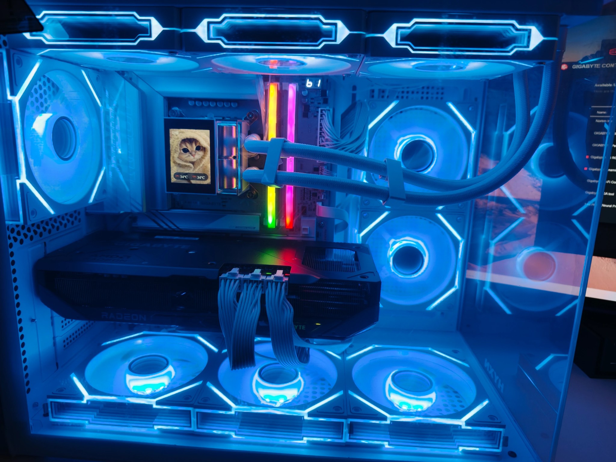4k Gaming/Productivity Gaming PC! 9070XT,10X Infinity Mirror Fans+Screen with Animations!!