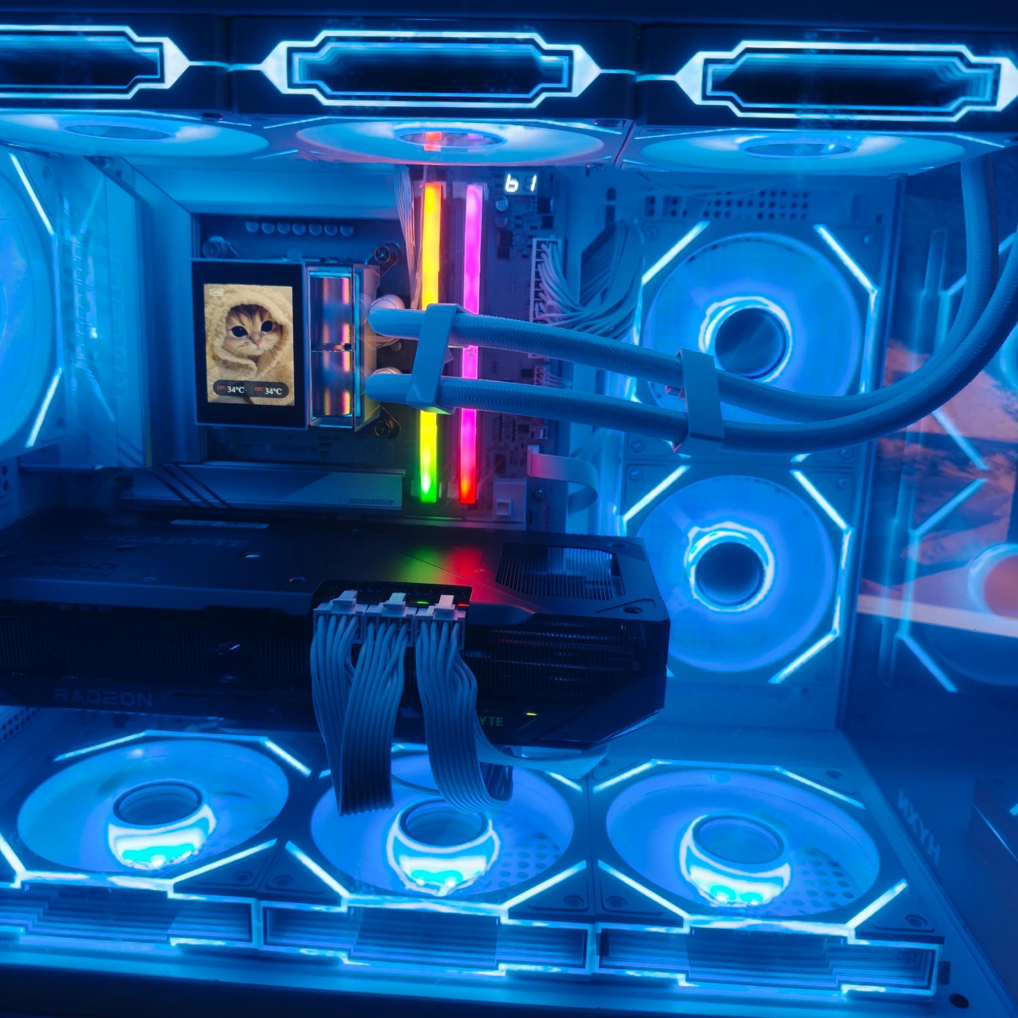 4k Gaming/Productivity Gaming PC! 9070XT,10X Infinity Mirror Fans+Screen with Animations!!