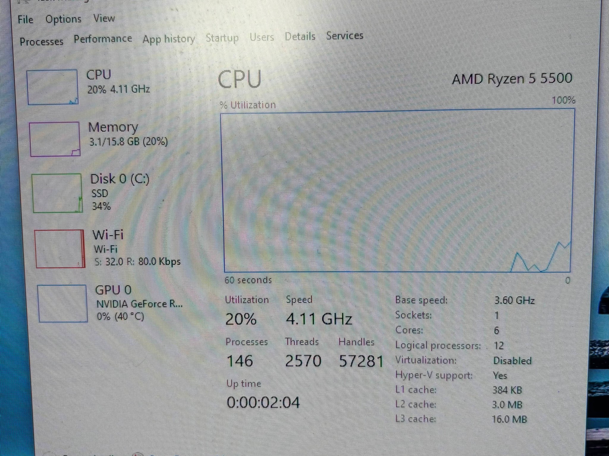 Black Gaming PC (RTX 3060 Ti 8GB + AMD Ryzen 5 5500 + 16GB DDR4 + SSD)