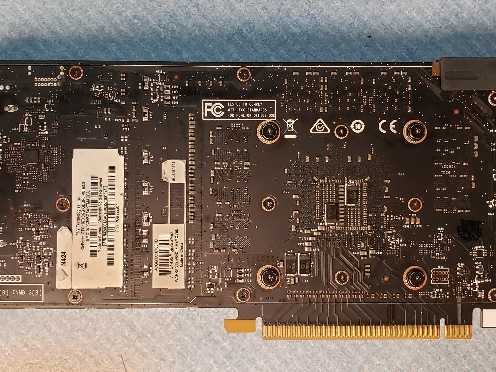 PNY GTX 1070 graphics card.