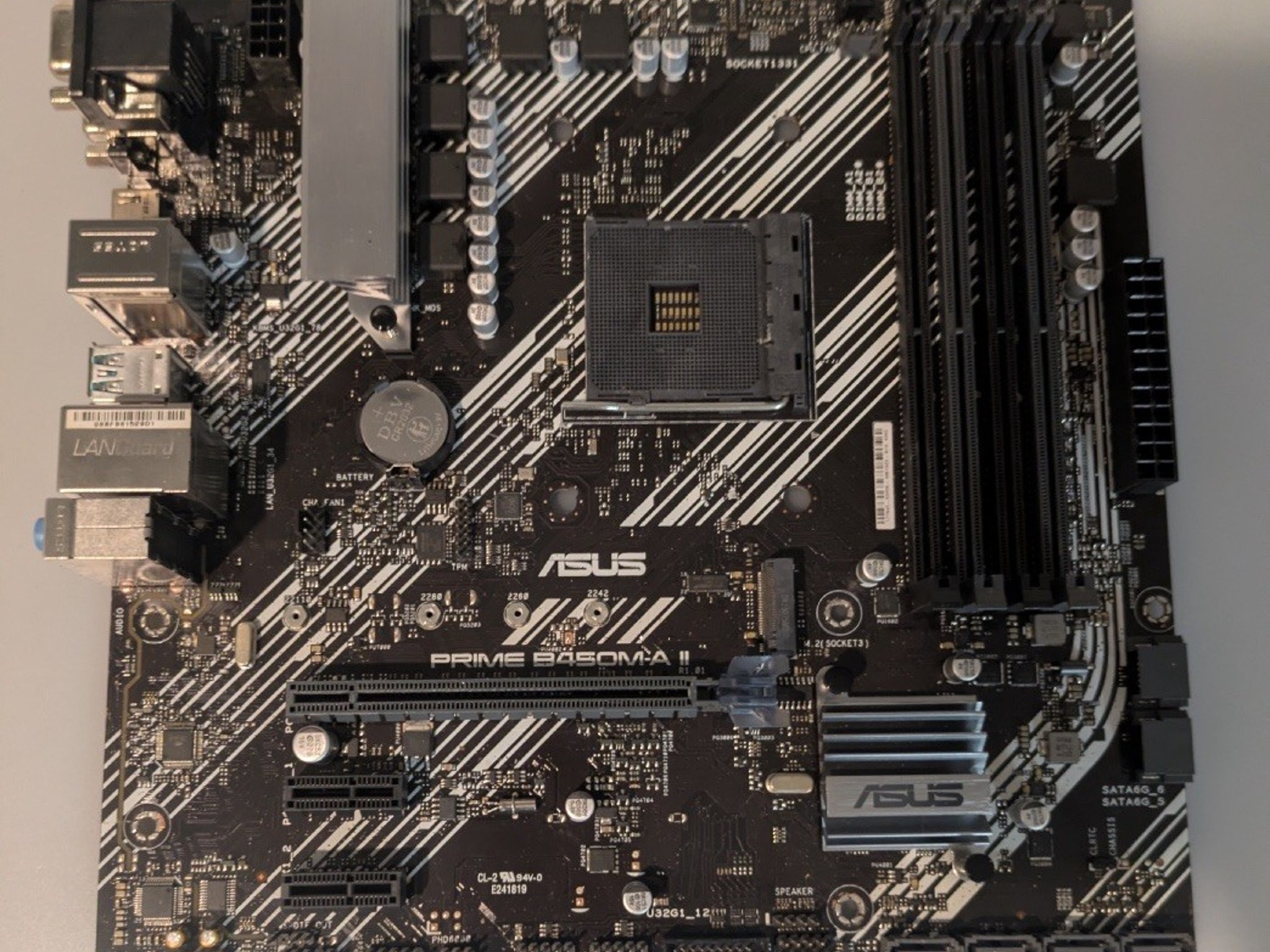 ASUS Prime B450M-A II R1.01 Micro ATX Motherboard (read!)