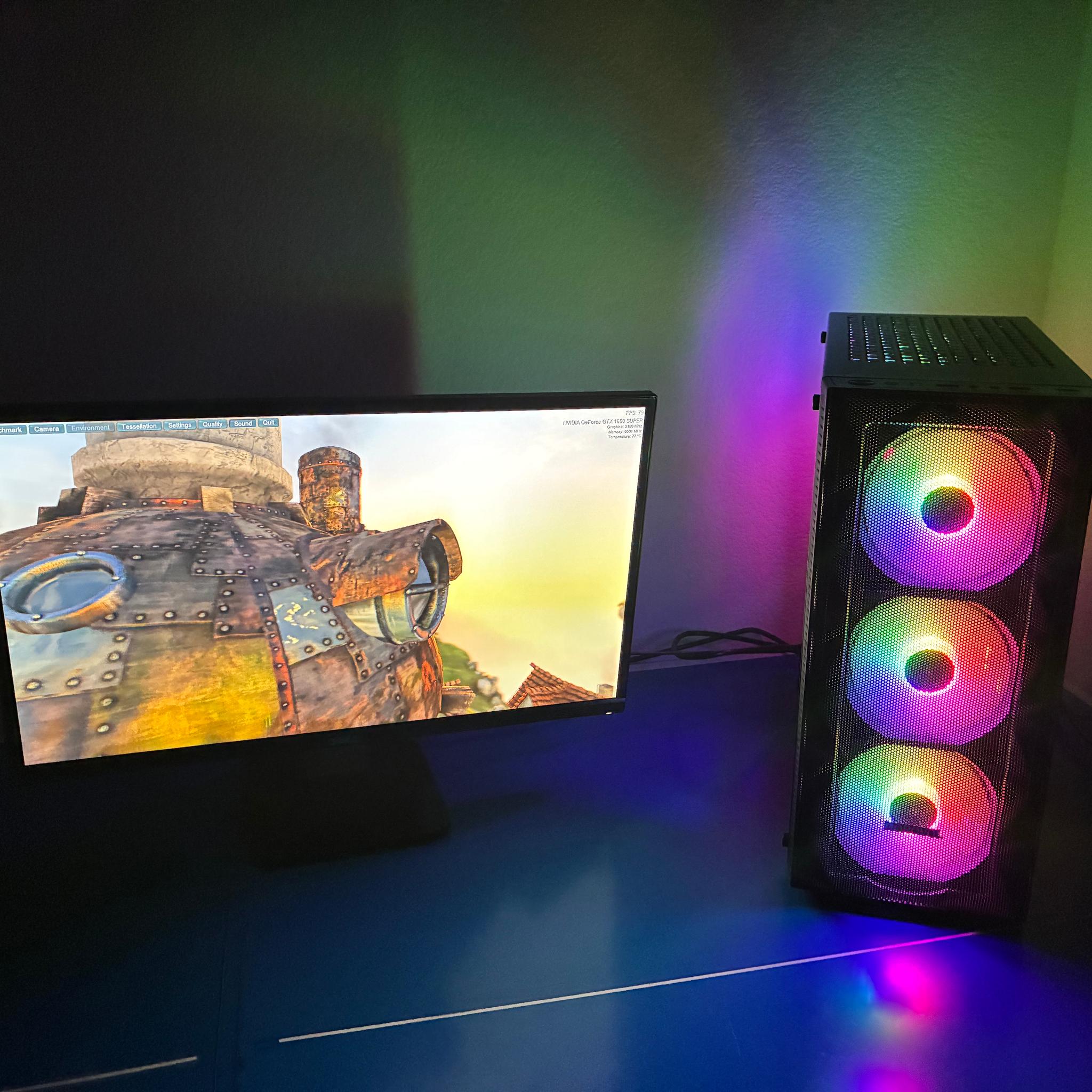 Black Prebuilt Gaming PC.