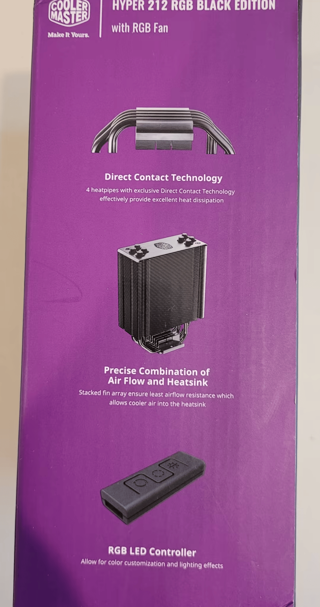 New Sealed - Cooler Master Hyper 212 Black Edition RGB CPU Air Cooler