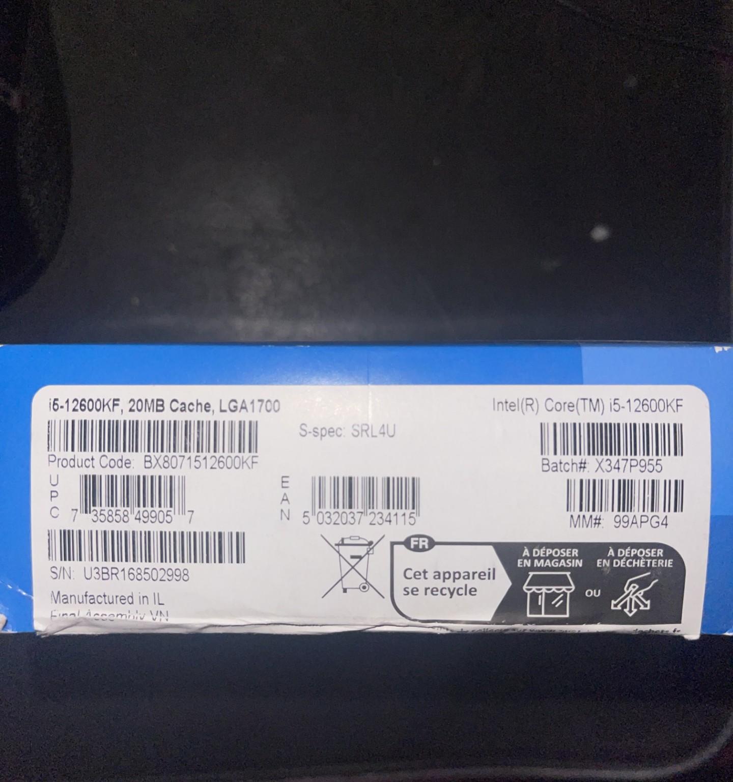 12600KF LGA1700 CPU