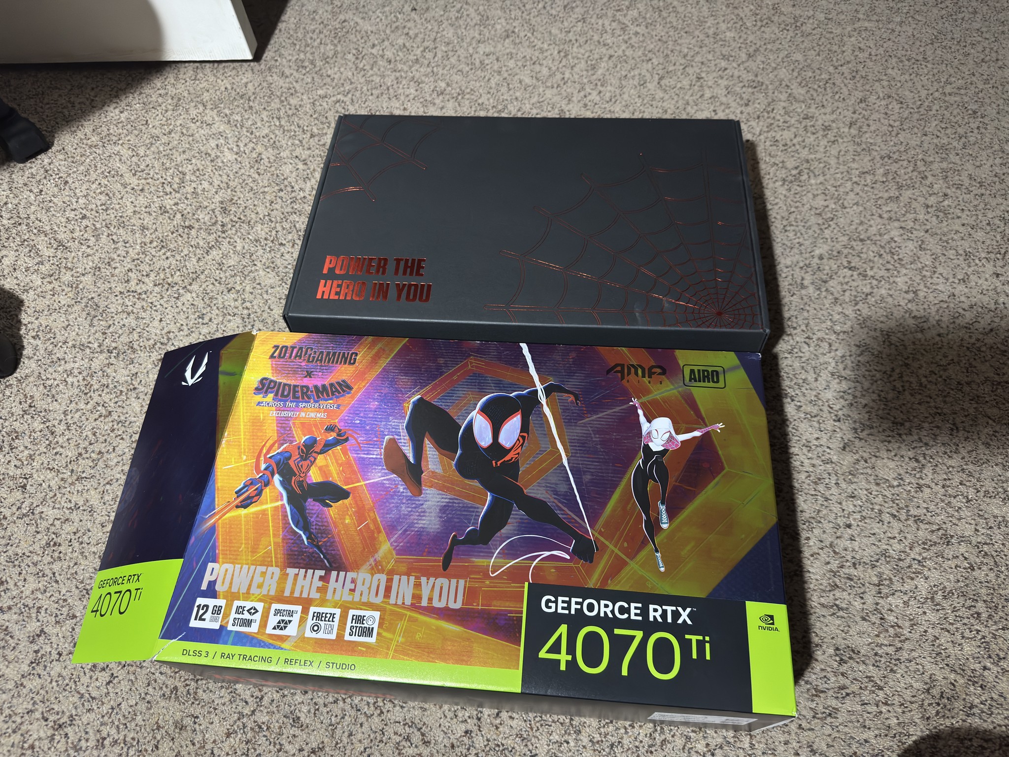Spiderman Edition - ZOTAC GAMING GeForce RTX 4070 Ti AMP Extreme AIRO - OPEN BOX - Rare