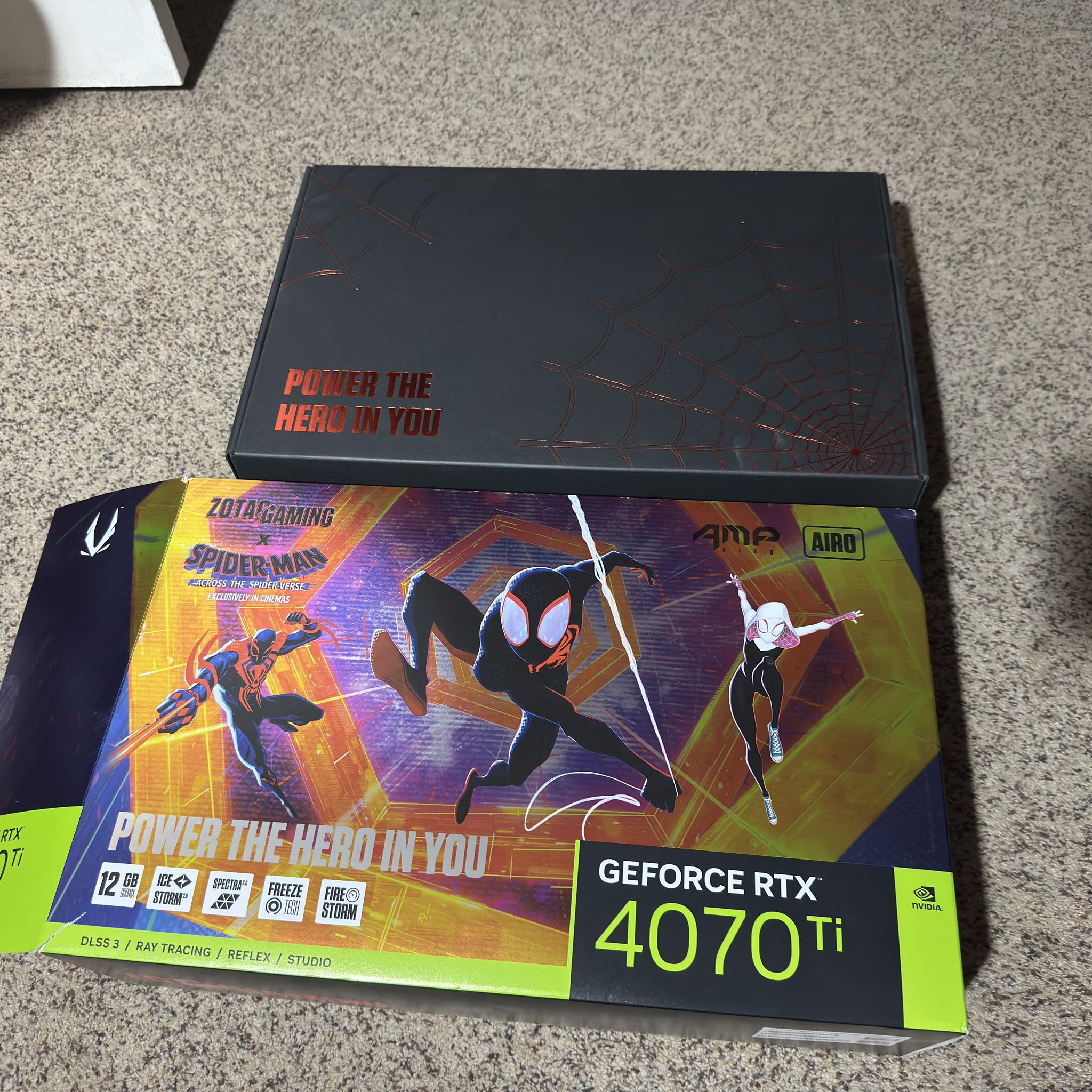 Spiderman Edition - ZOTAC GAMING GeForce RTX 4070 Ti AMP Extreme AIRO - OPEN BOX - Rare