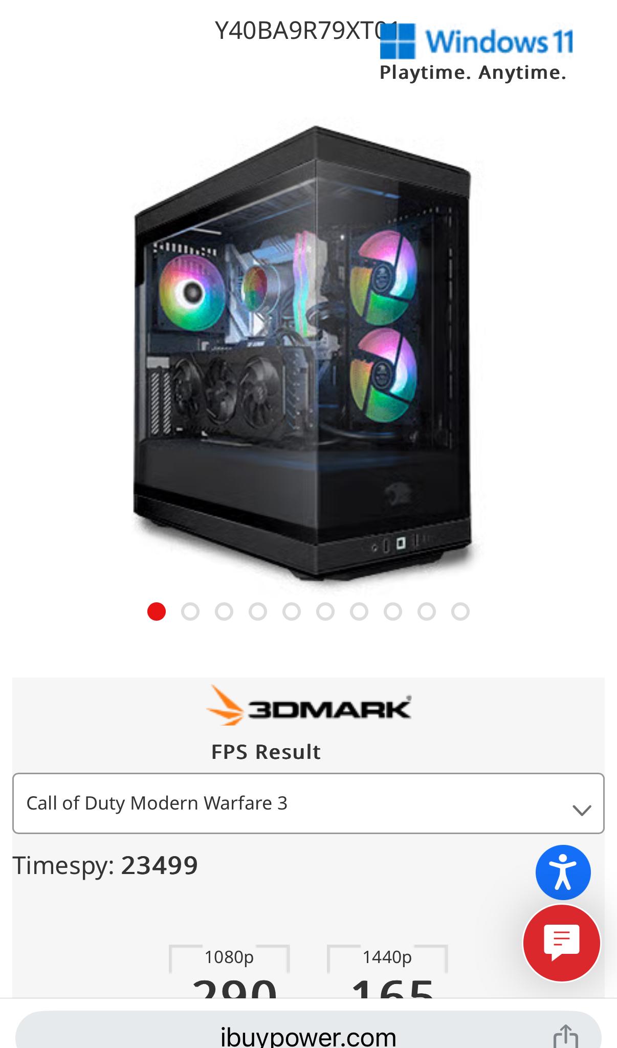 iBuyPower prebuilt Amd 7900xt 32 gb Ram PC
