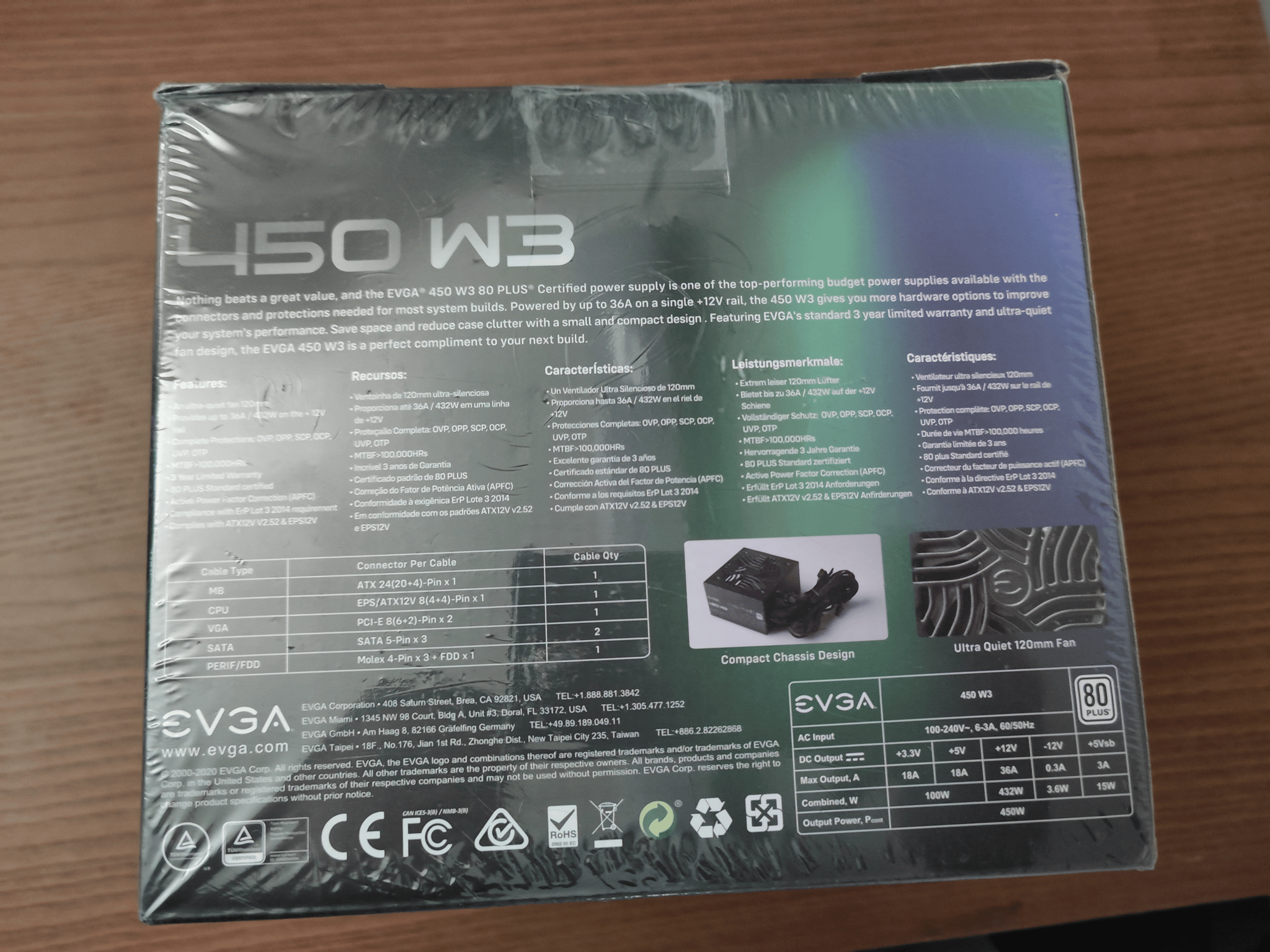 EVGA 450 W3 80 Plus Power Supply