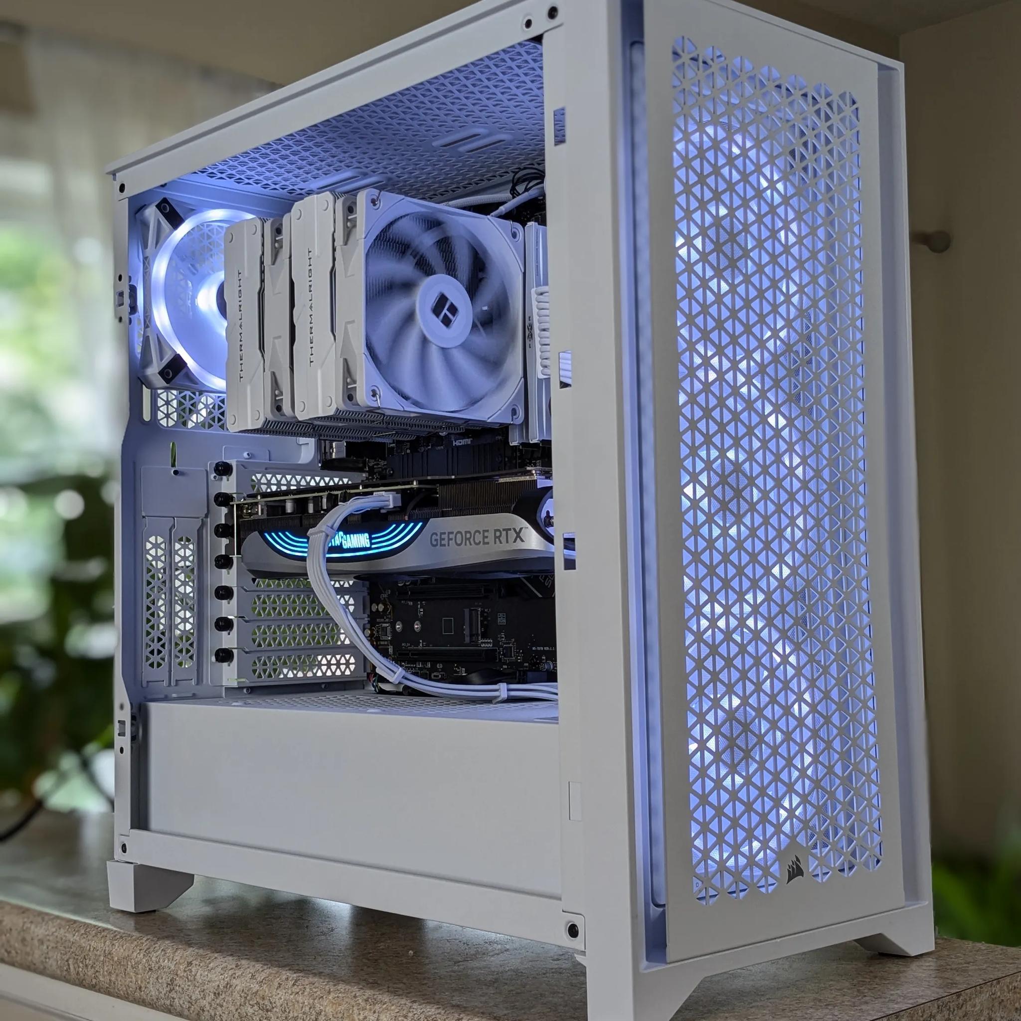 Mid Range Ryzen White Gaming PC - Ryzen 5 7500F - RTX 4070