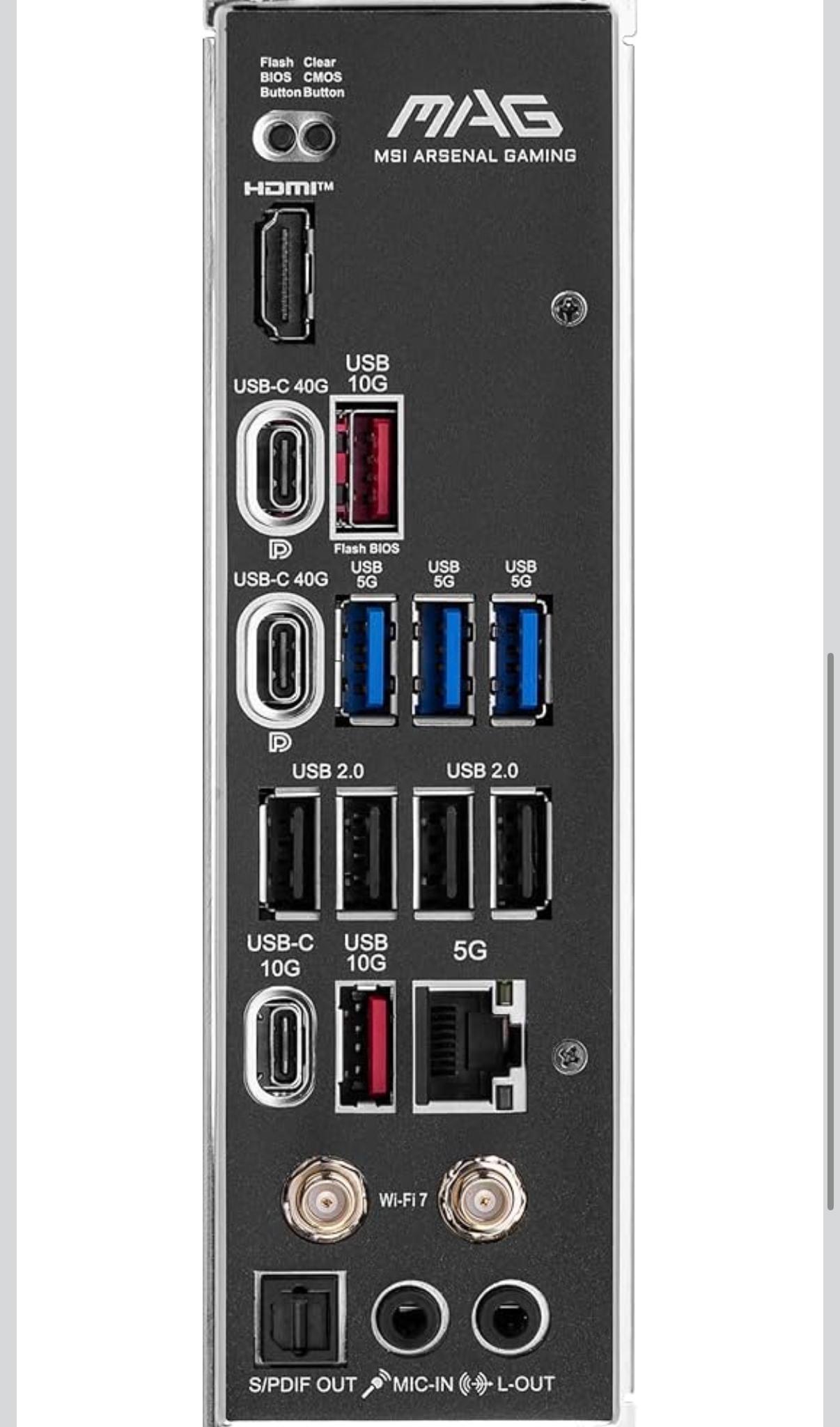 MSI MAG X870 Tomahawk WiFi Gaming Motherboard AM5, DDR5, PCIe 5.0