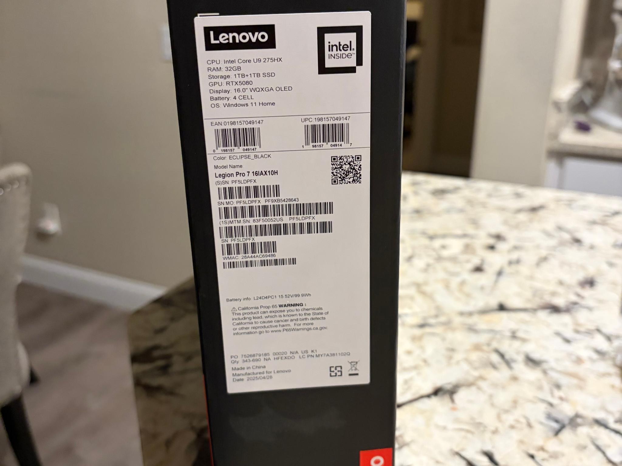 Legion pro 7 I 9 5080