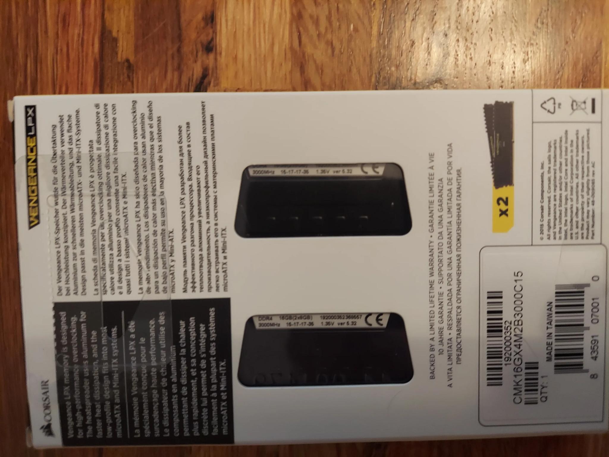 Corsair Vengeance LPX 16 GB (2 x 8 GB) DDR4-3000