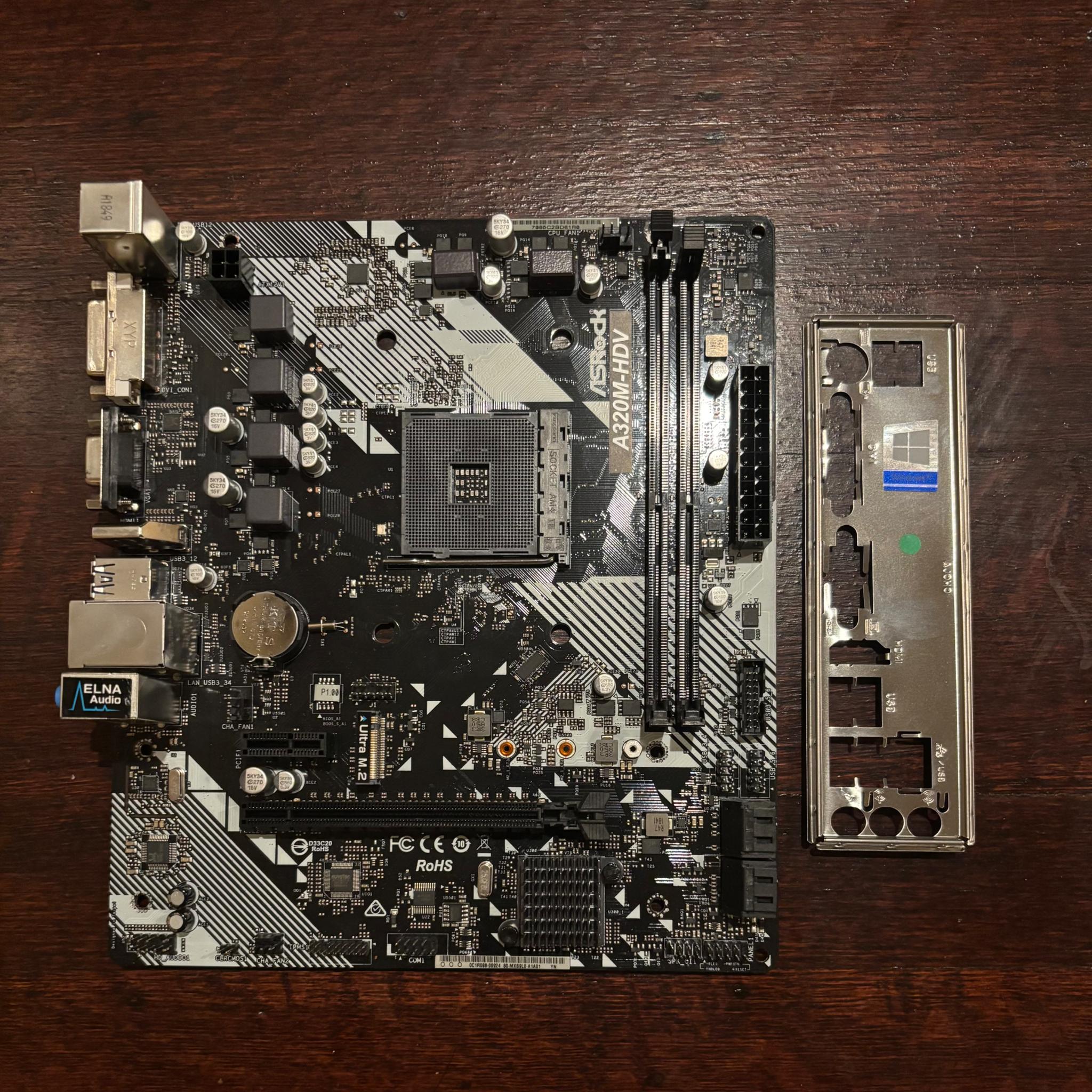 ASRock A320M-HDV AM4 Motherboard
