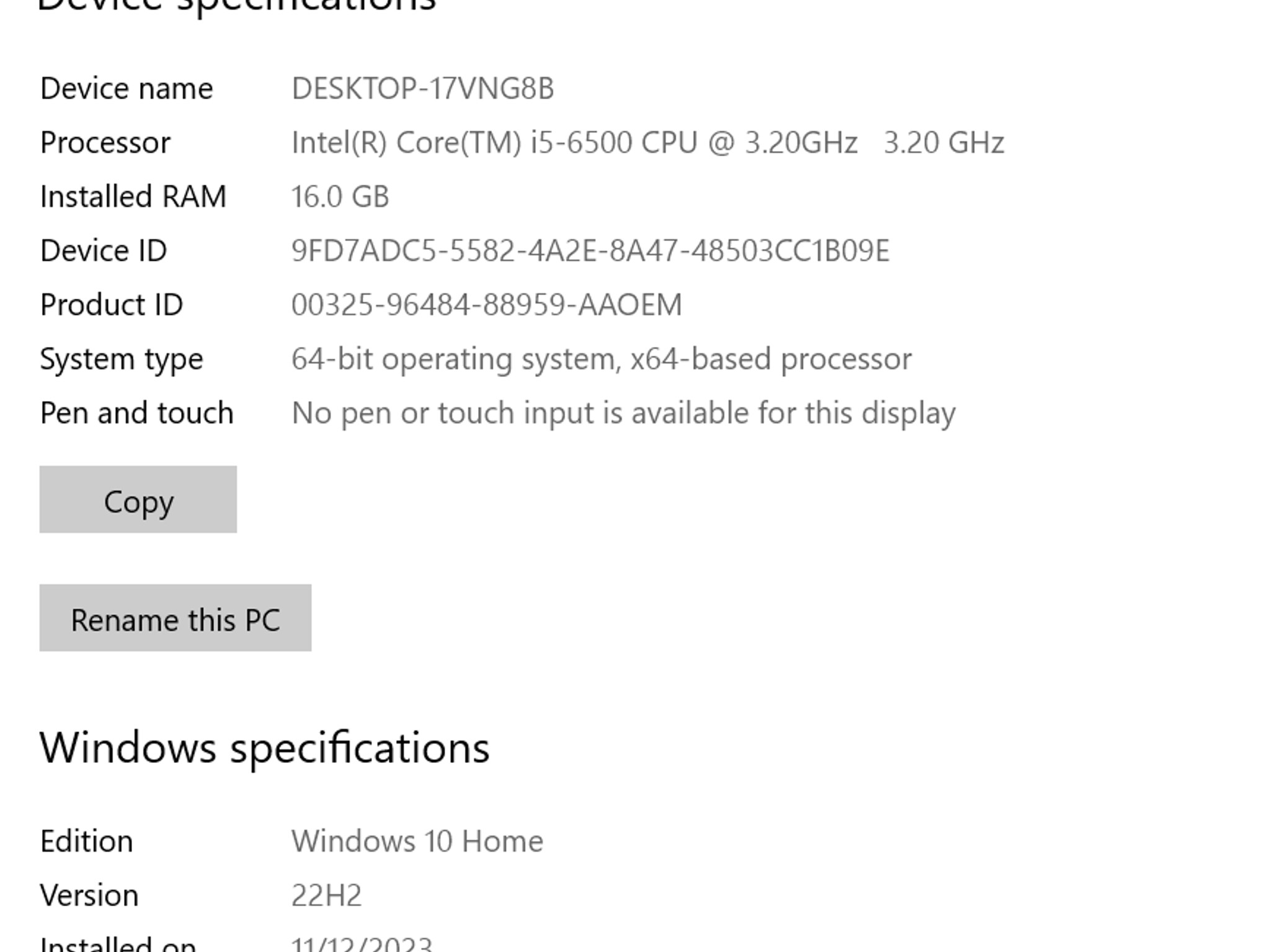 Onyx--i5 6500, GTX 1070, 16Gb DDR4, 128 Gb SSD/2Tb HDD, 450W