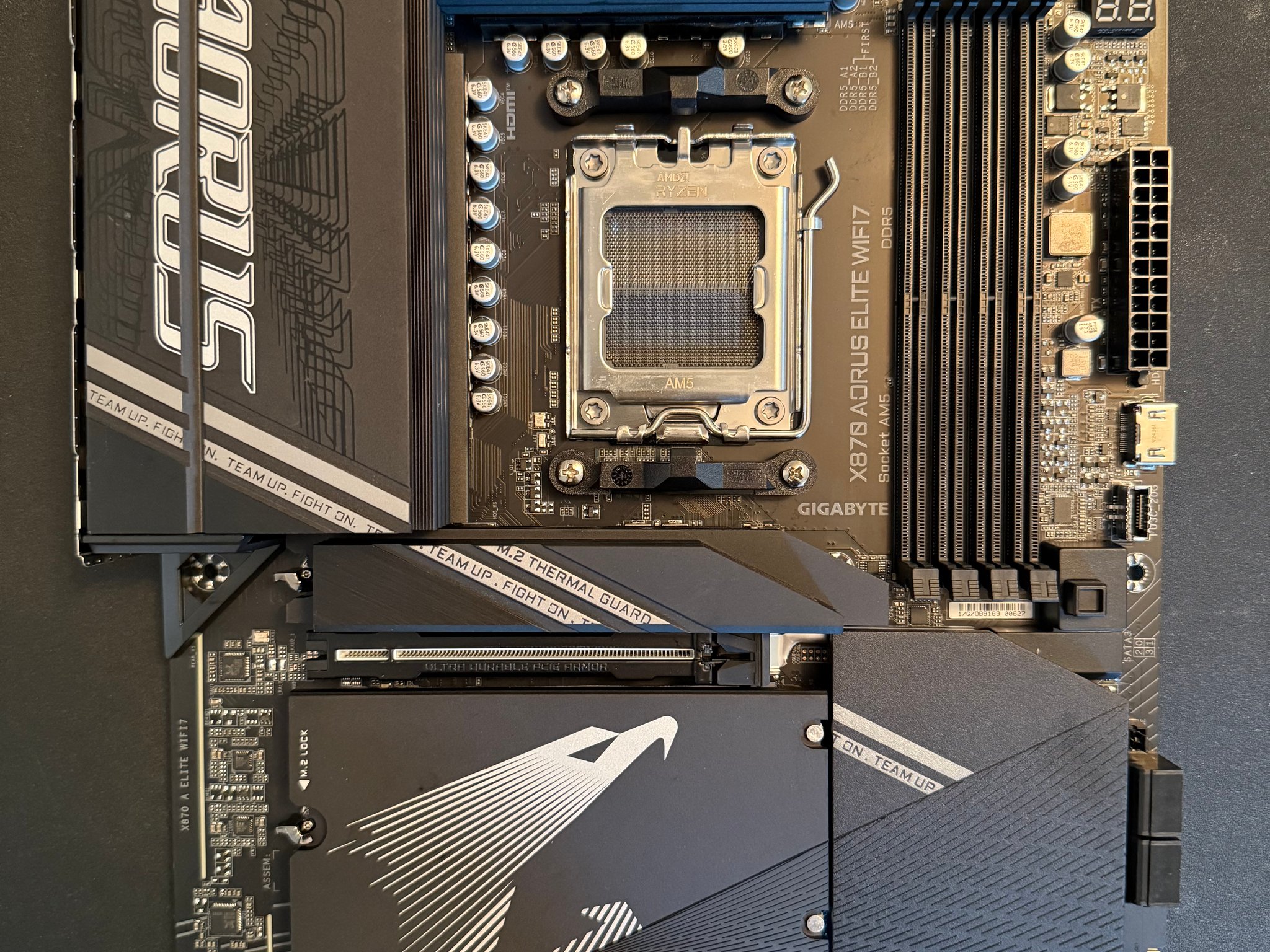 Gigabyte X870 AORUS Elite WiFi7 Motherboard – AM5, DDR5, PCIe 5.0, Like New