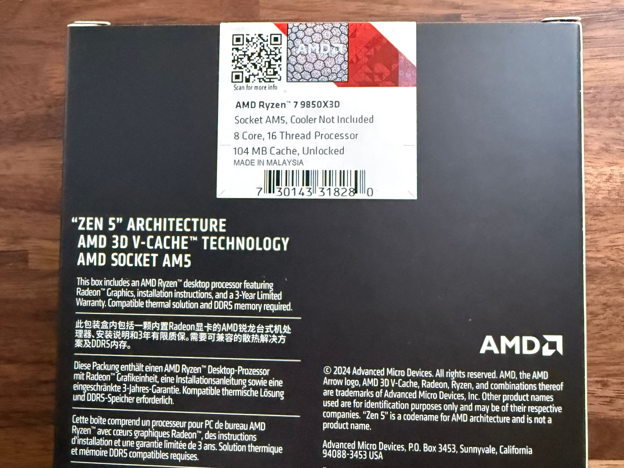 AMD Ryzen 7 9850X3D